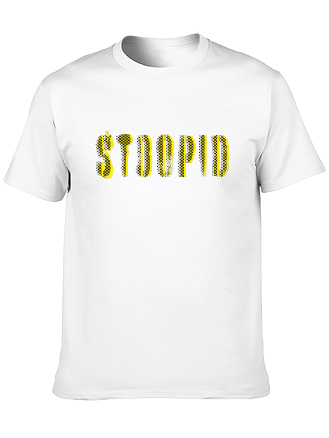 Stupid Graphic Print Black T-Shirt - Casual Menswear