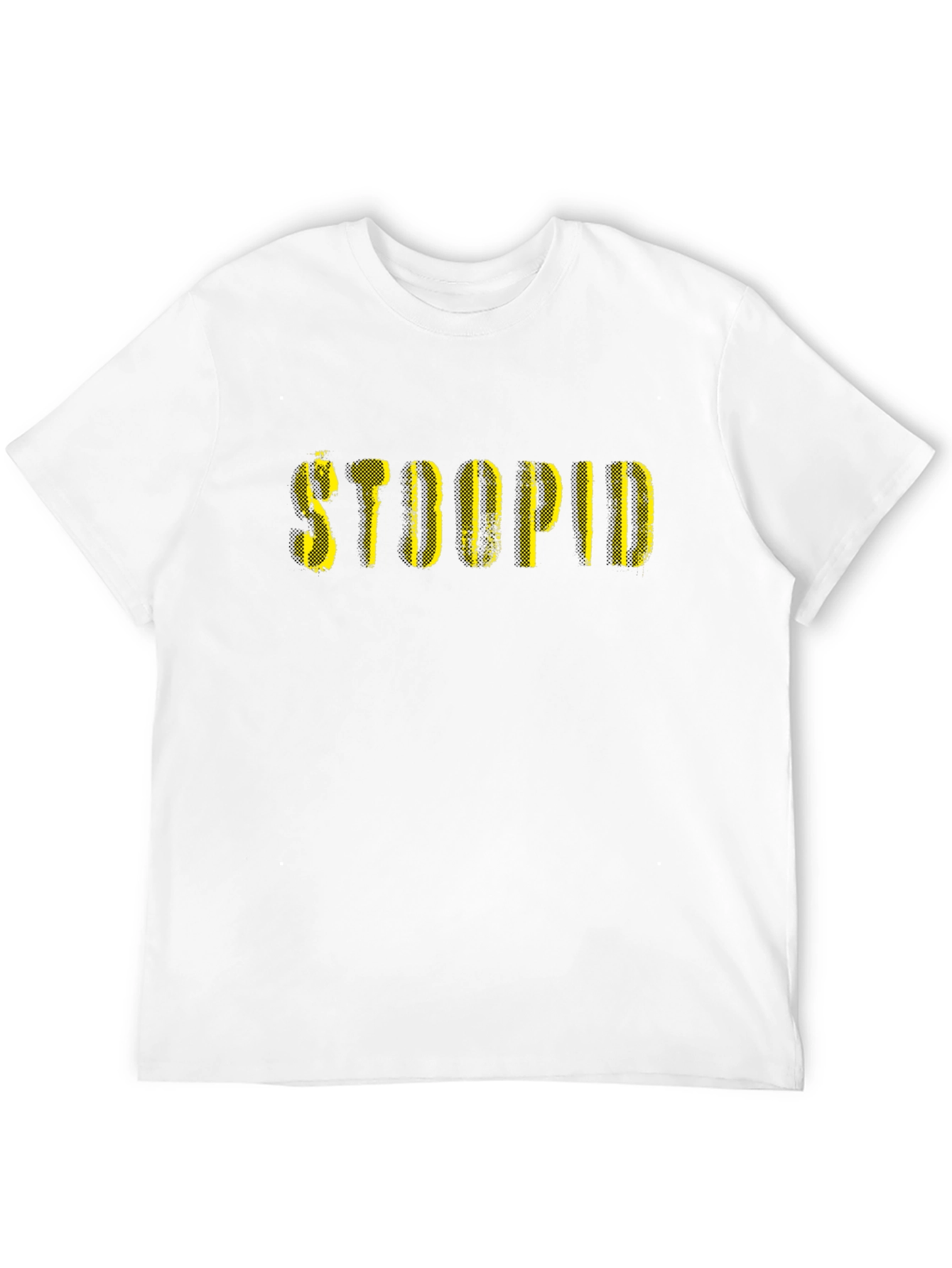 Stupid Graphic Print Black T-Shirt - Casual Menswear