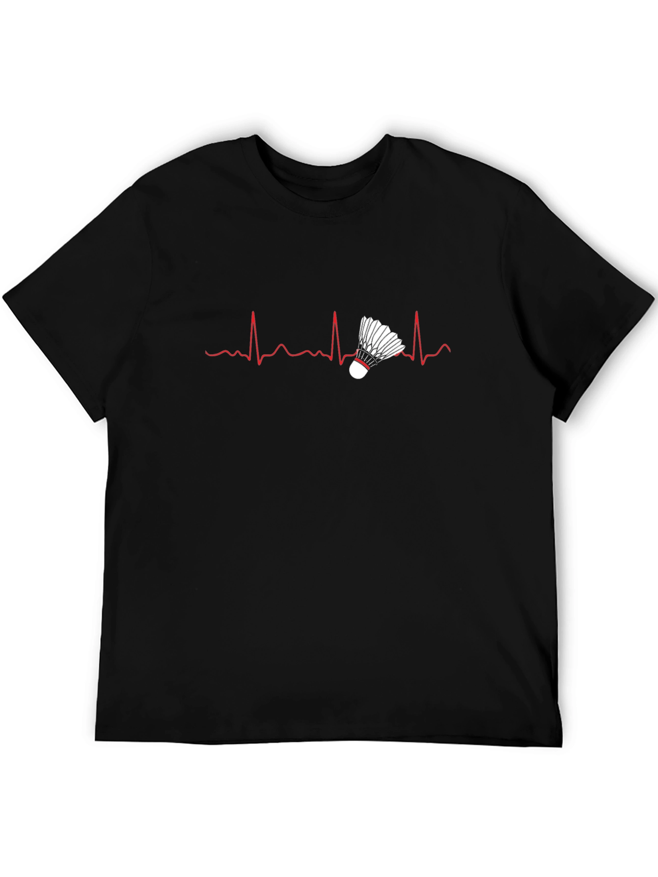 Badminton Heartbeat T-Shirt - Sports Tee