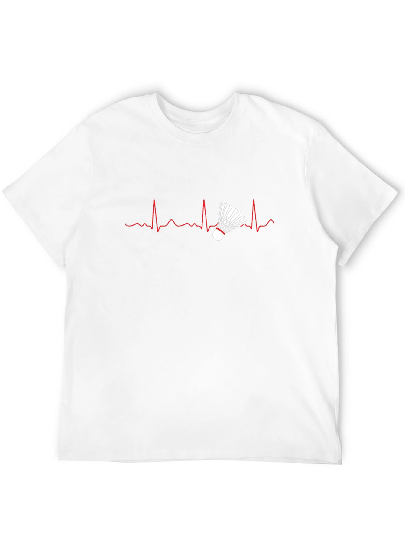 Badminton Heartbeat T-Shirt - Sports Tee