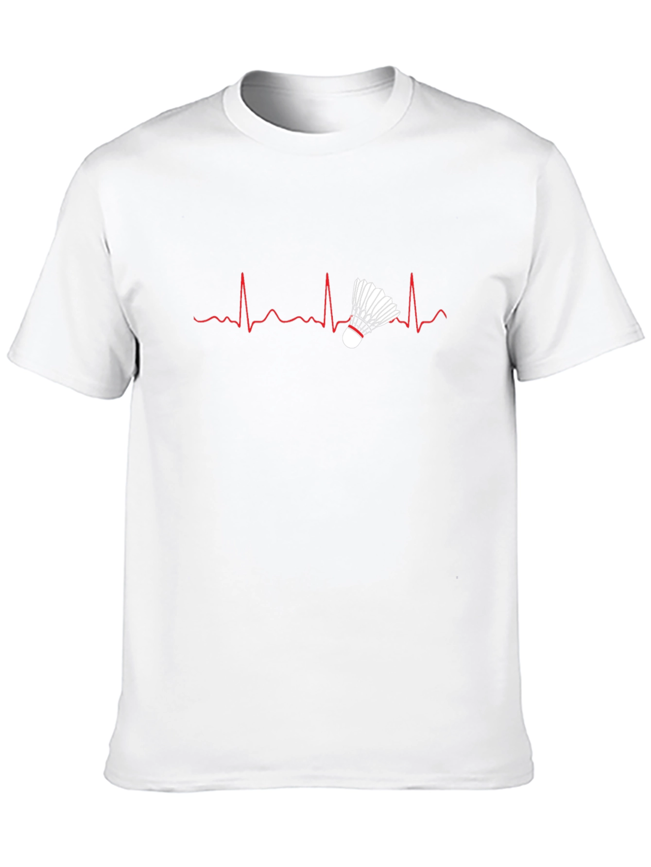Badminton Heartbeat T-Shirt - Sports Tee