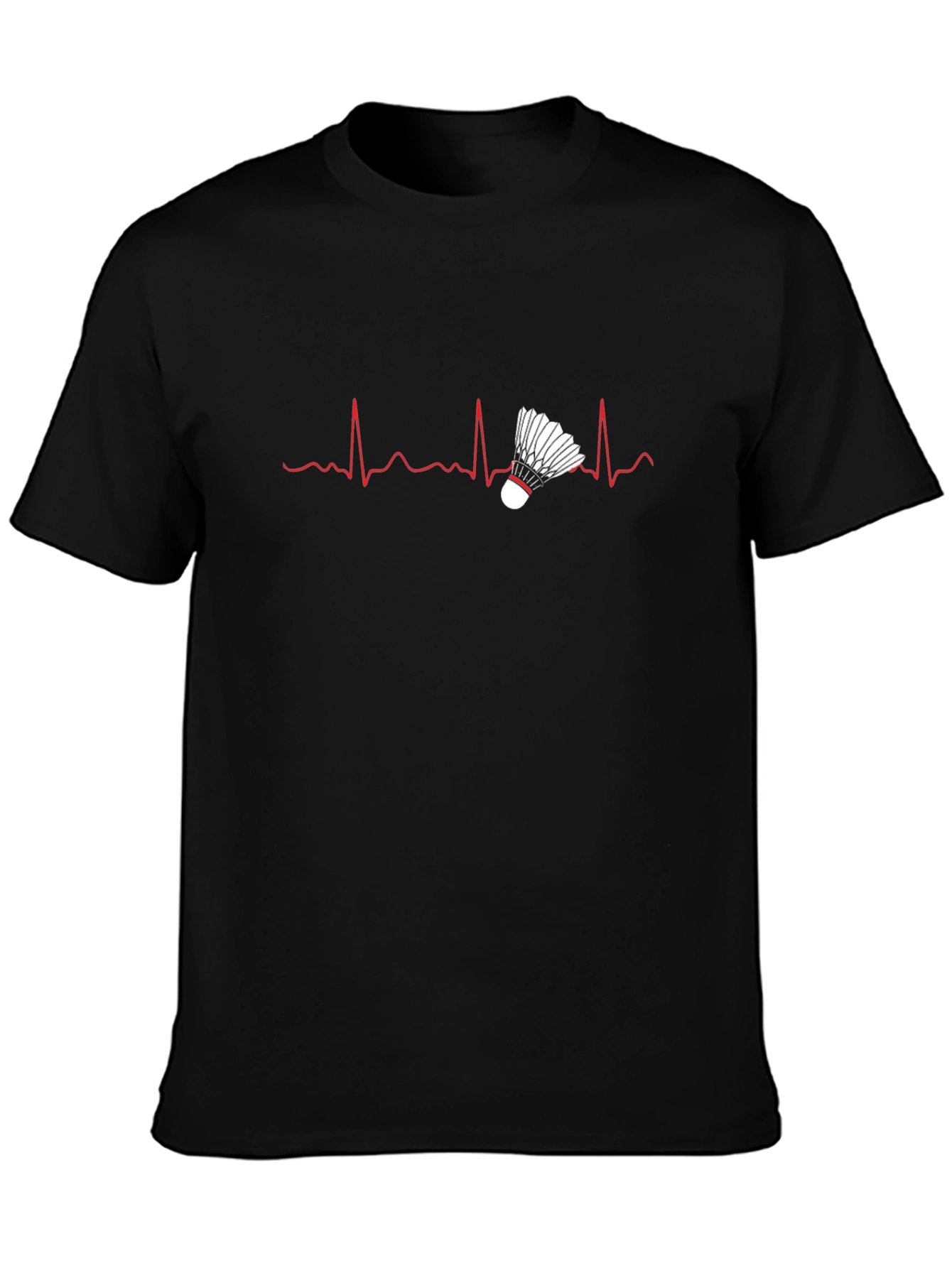 Badminton Heartbeat T-Shirt - Sports Tee