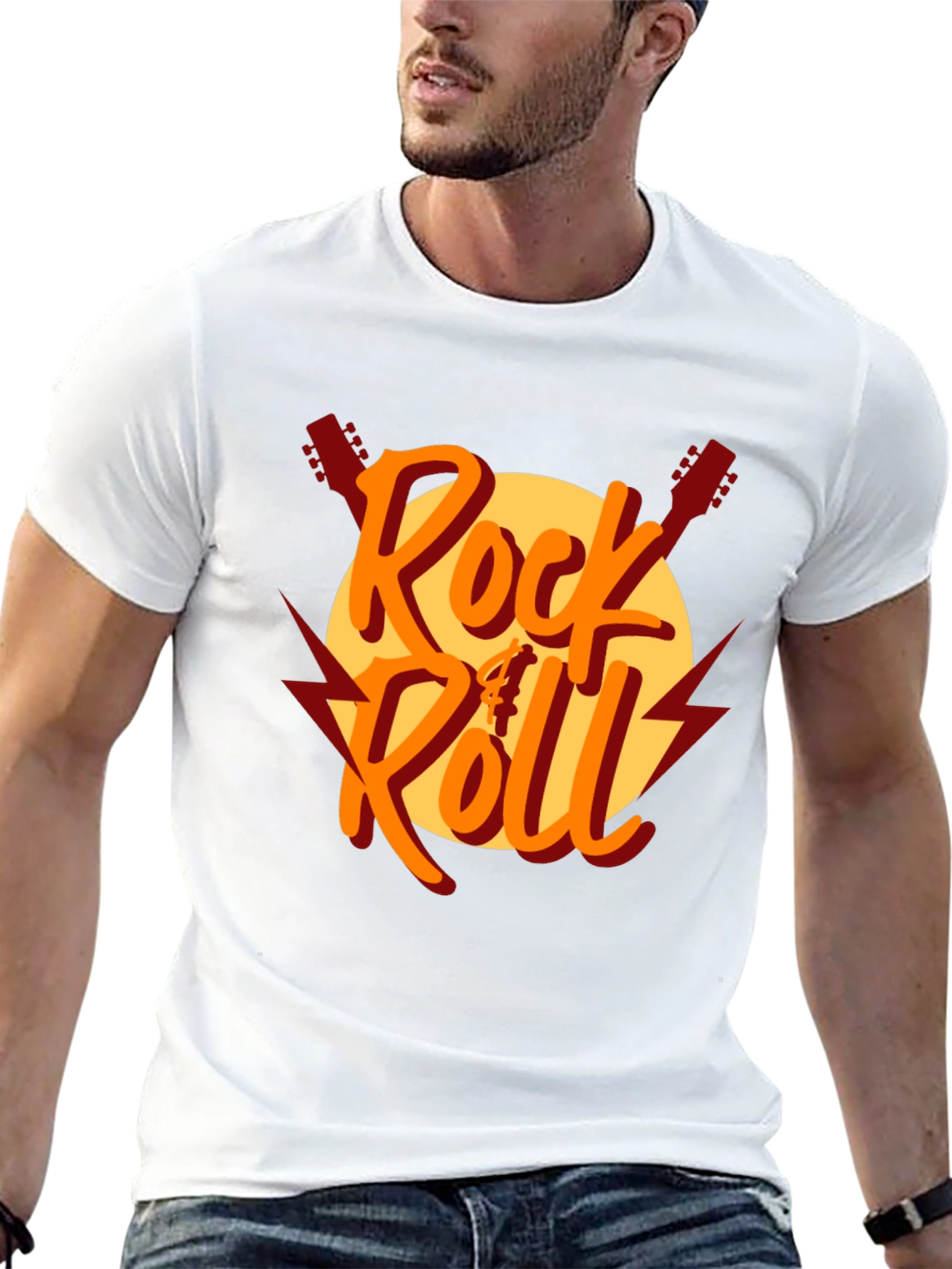 Rock & Roll Graphic Print T-Shirt - Classic Style