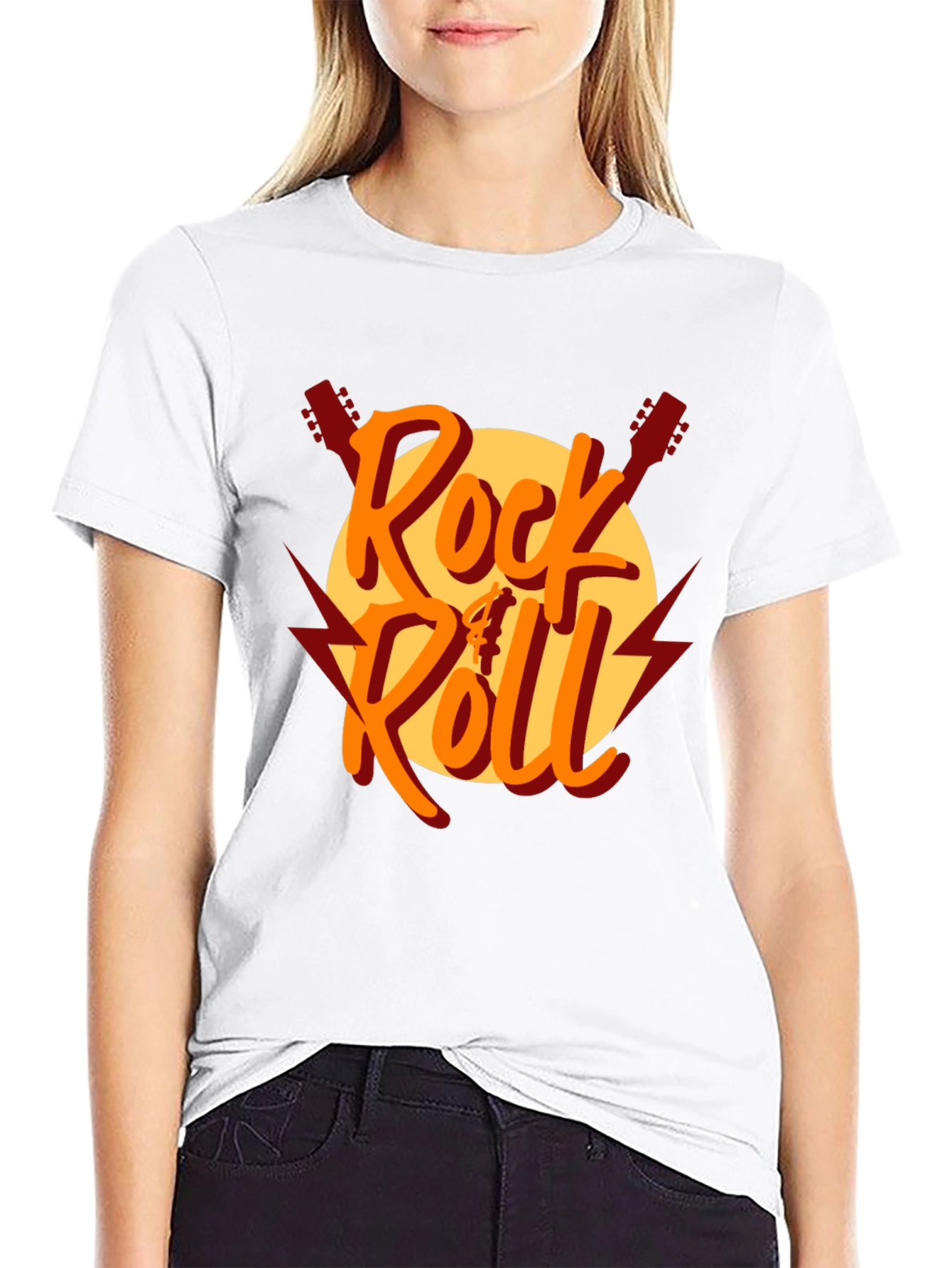 Rock & Roll Graphic Print T-Shirt - Classic Style