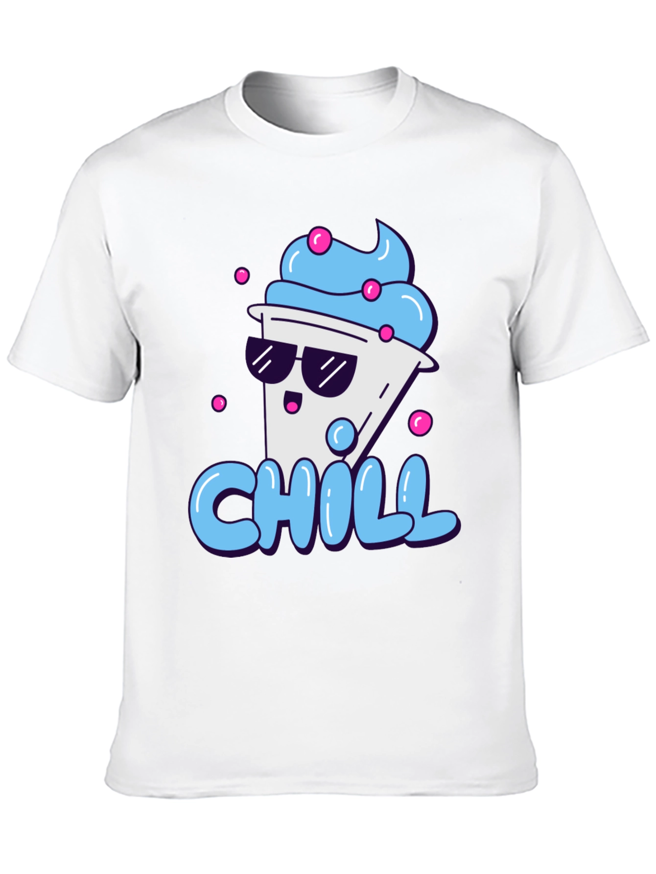 Chill Treat Graphic Tee - Black Cotton T-Shirt