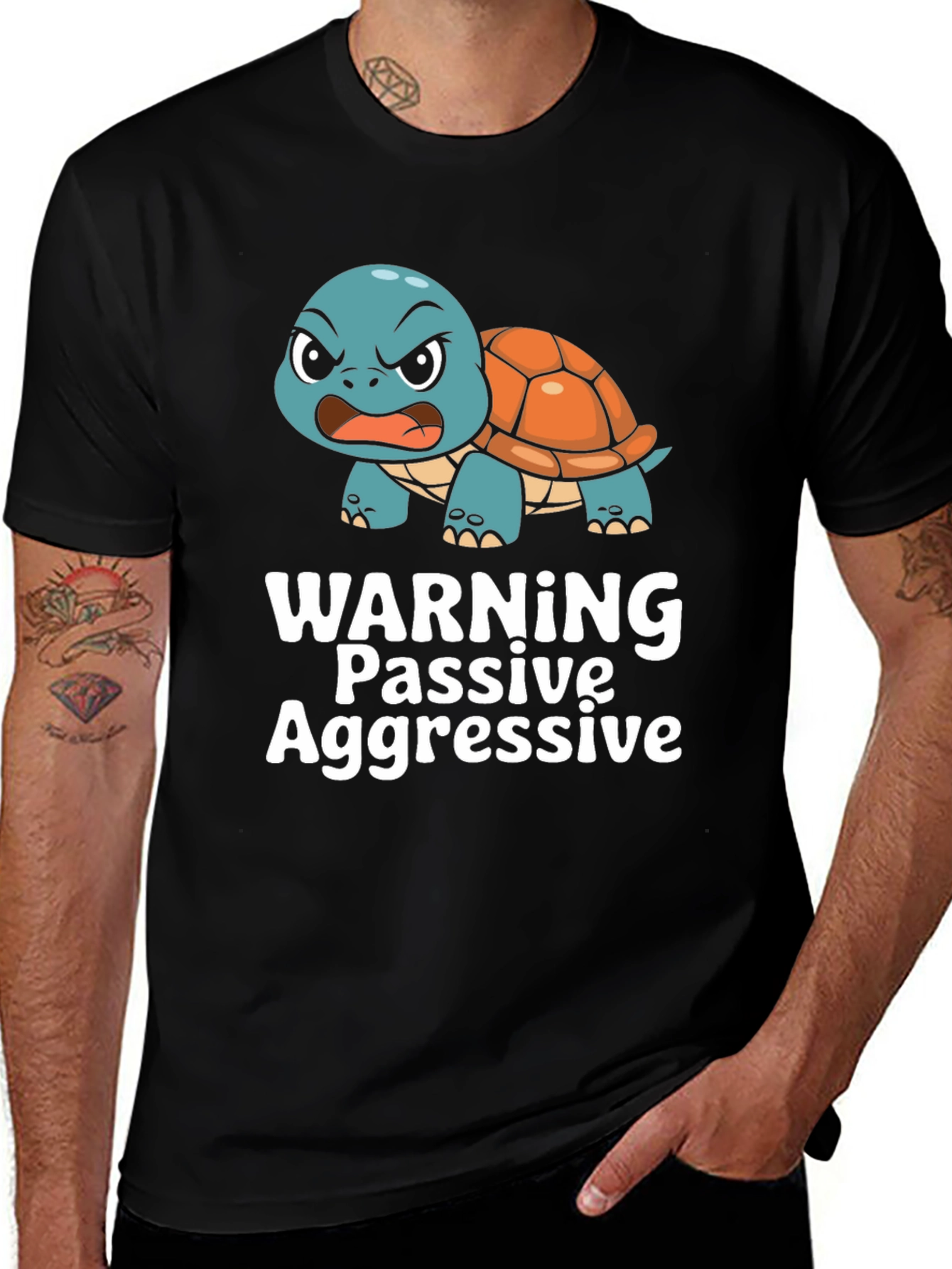 Warning Passive Aggressive Angry Turtle T-Shirt