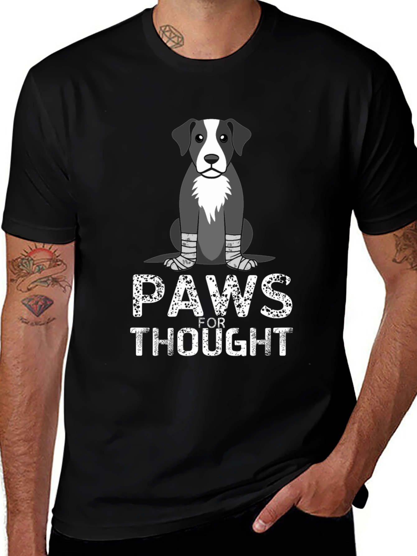 Paws for Thought Dog Graphic T-Shirt