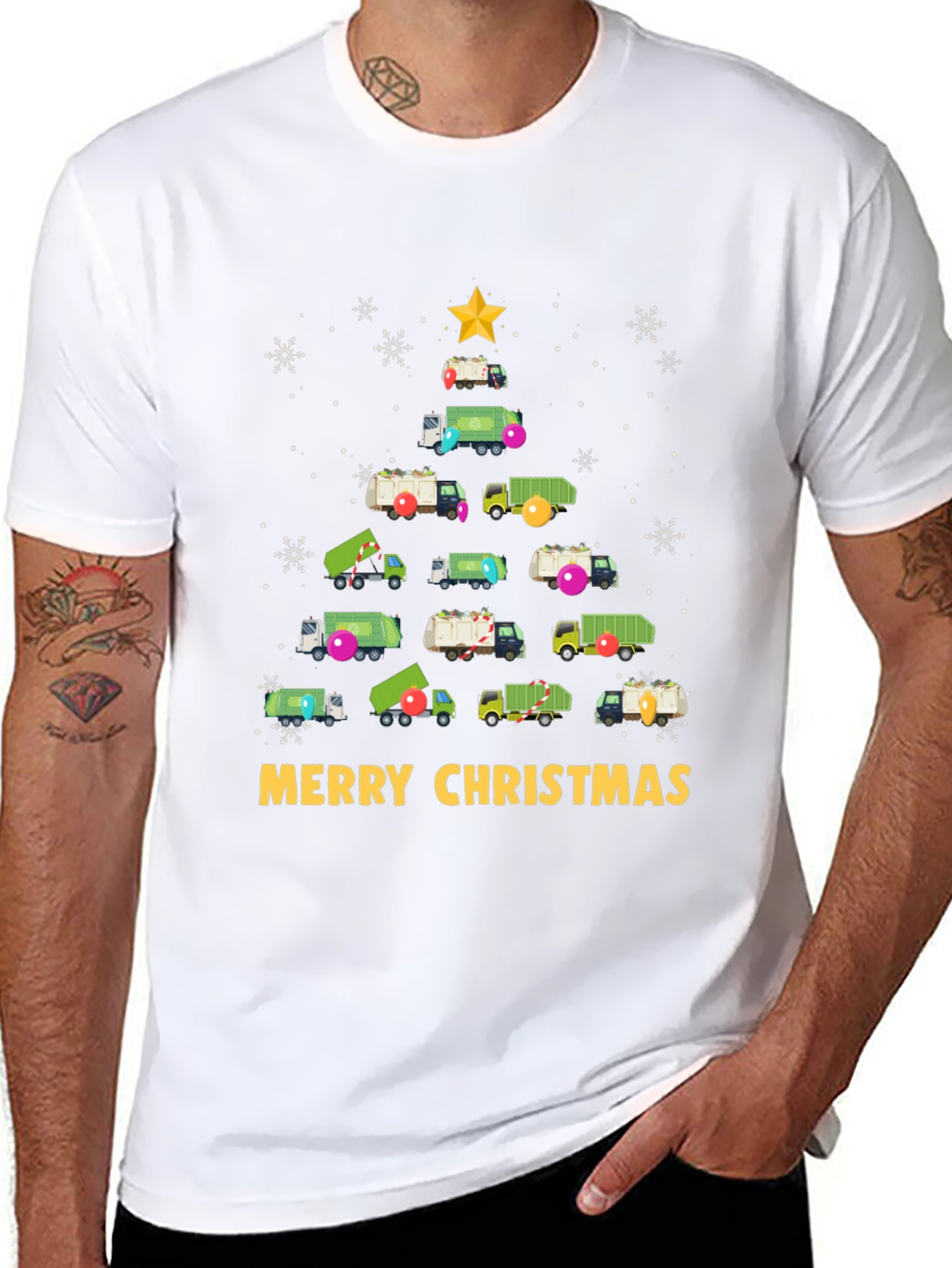 Christmas Garbage Truck Tree T-Shirt