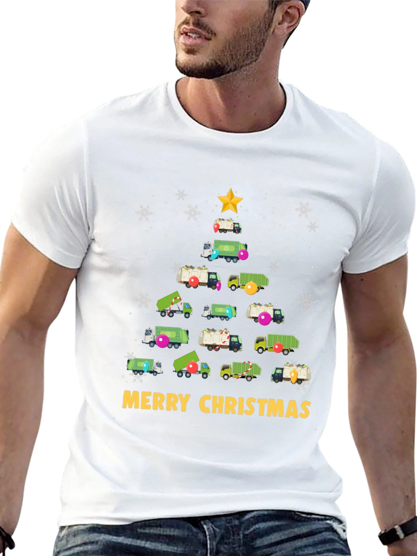 Christmas Garbage Truck Tree T-Shirt