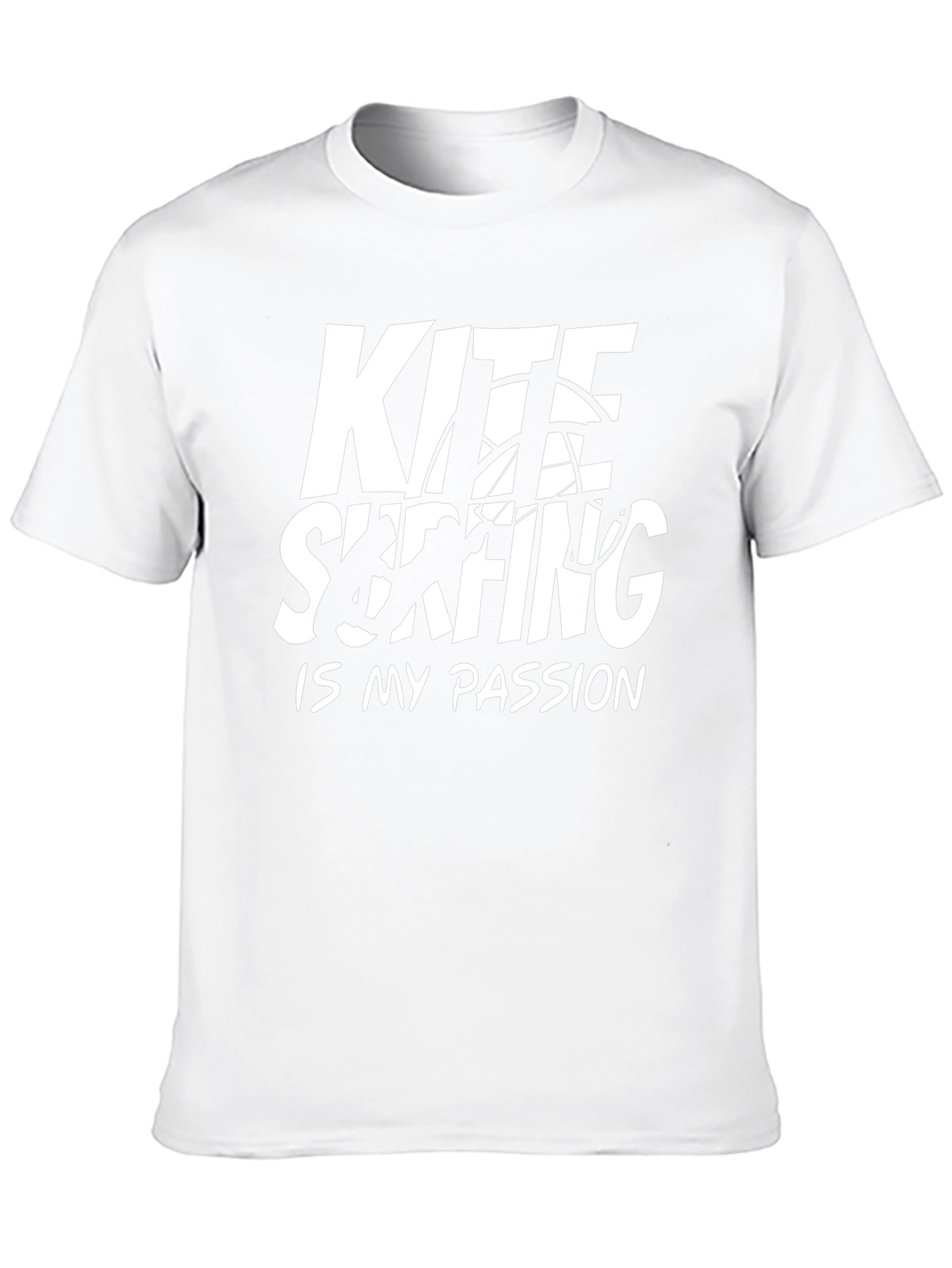 Kite Surfing Passion Tee - Black Cotton T-Shirt