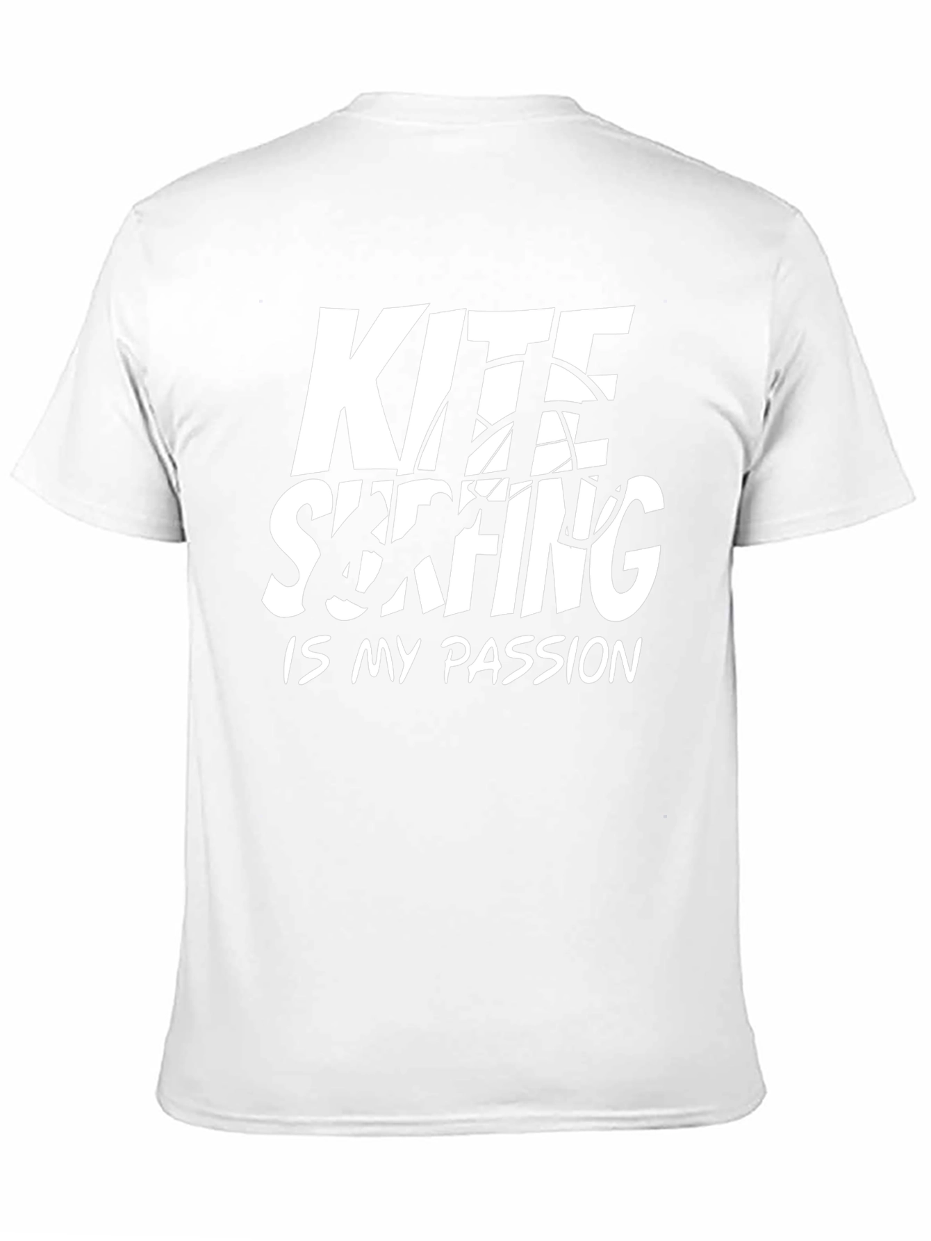 Kite Surfing Passion Tee - Black Cotton T-Shirt