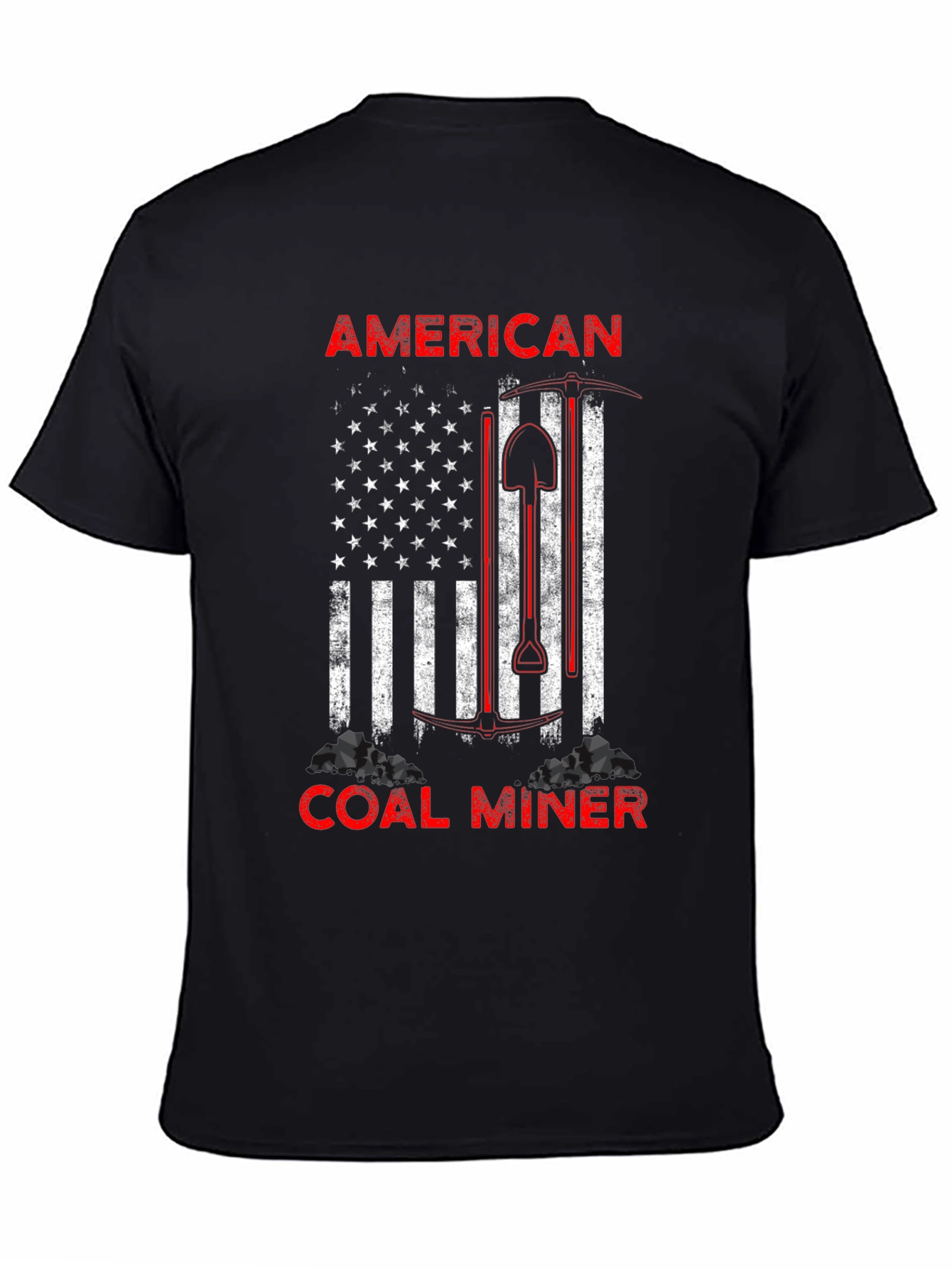 American Coal Miner Patriotic Graphic Tee