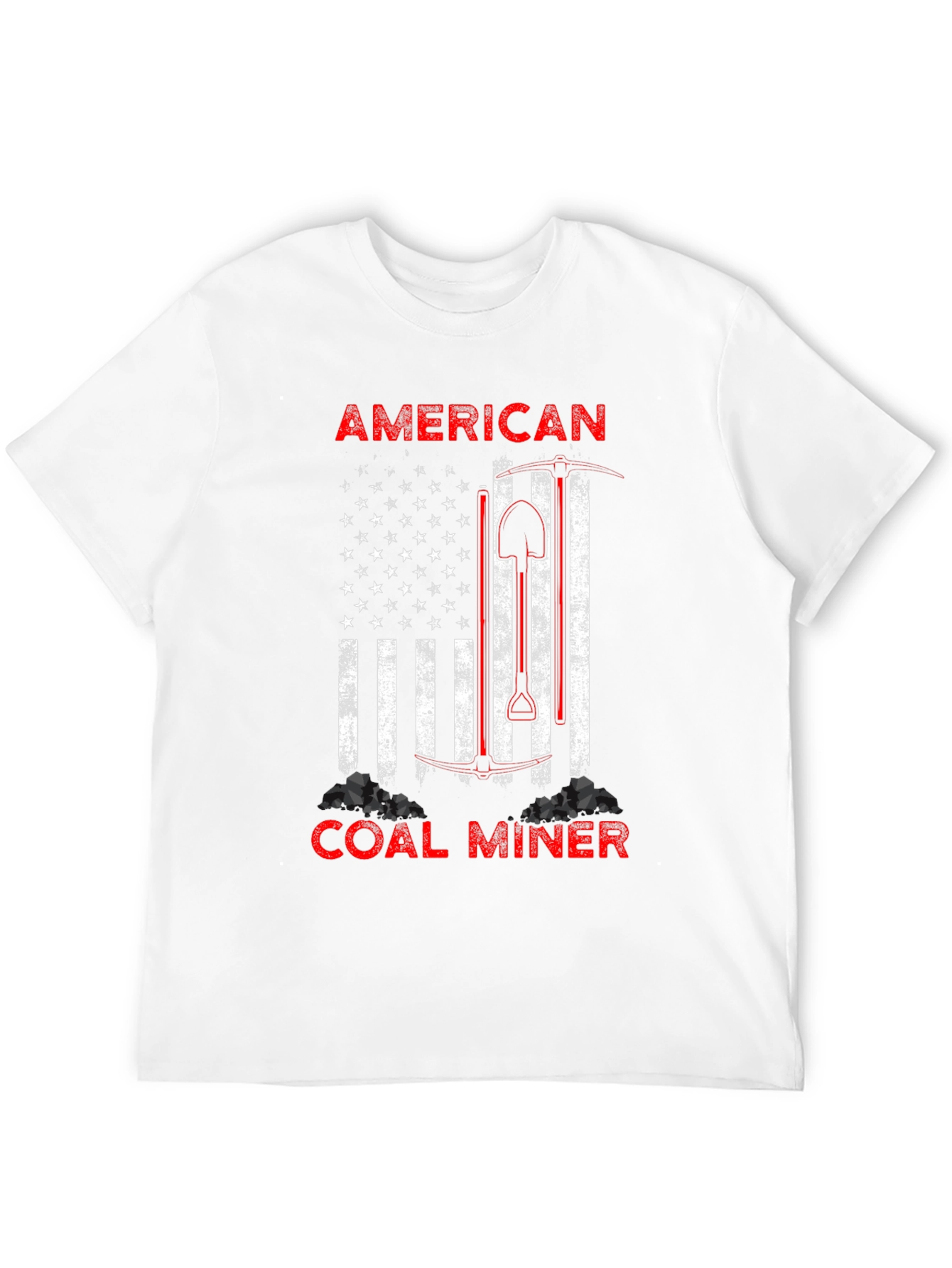 American Coal Miner Patriotic Graphic Tee
