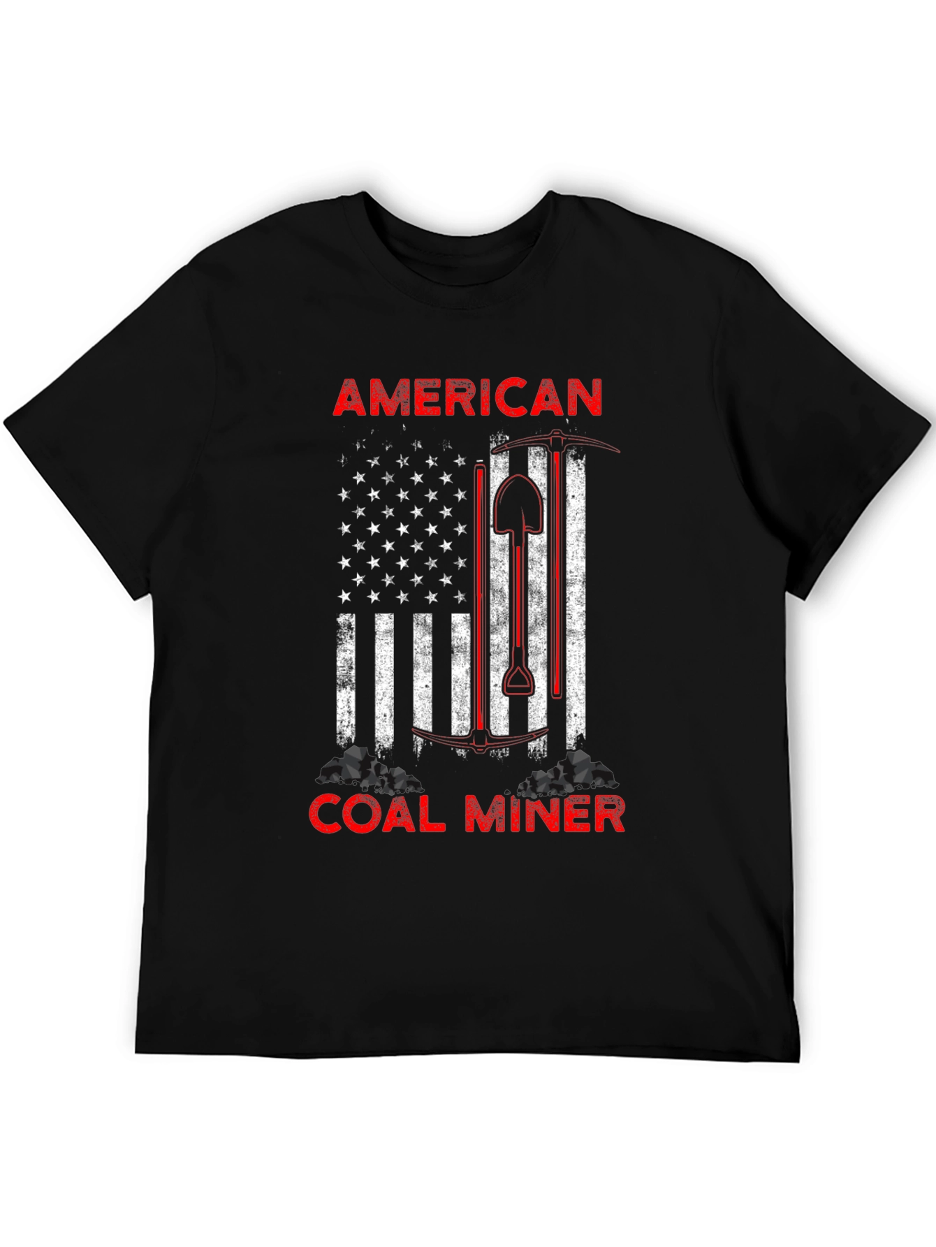 American Coal Miner Patriotic Graphic Tee