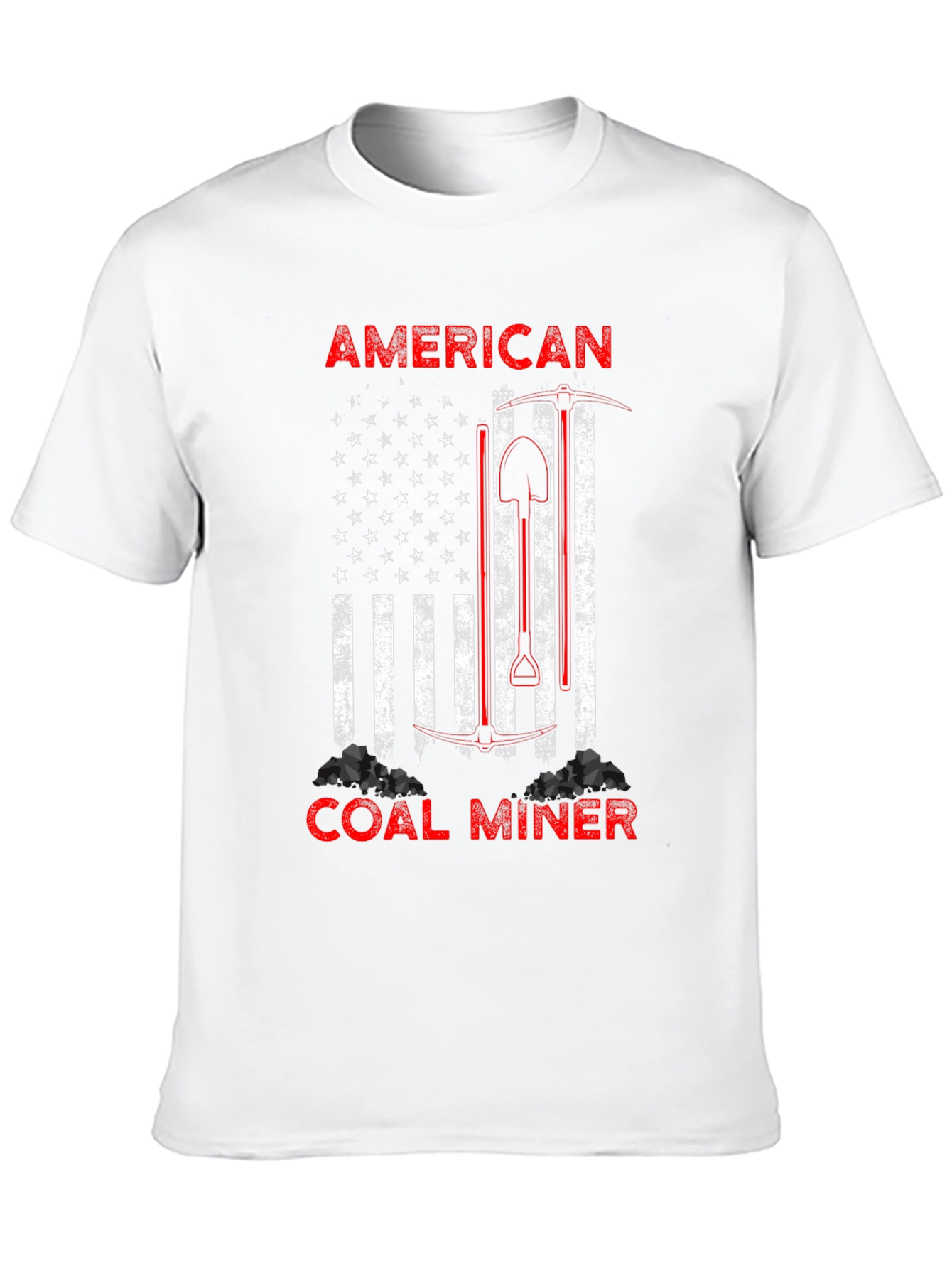 American Coal Miner Patriotic Graphic Tee