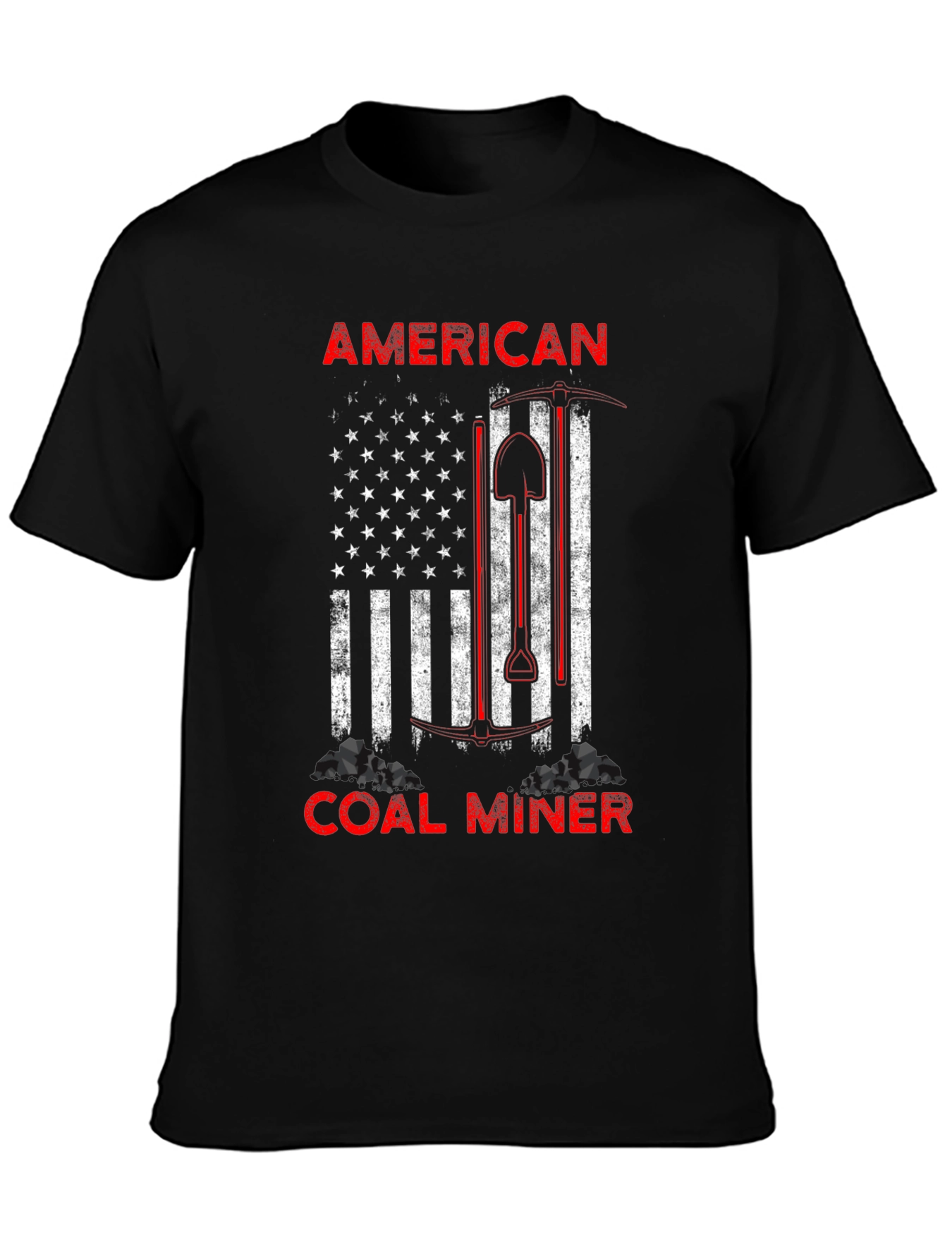 American Coal Miner Patriotic Graphic Tee