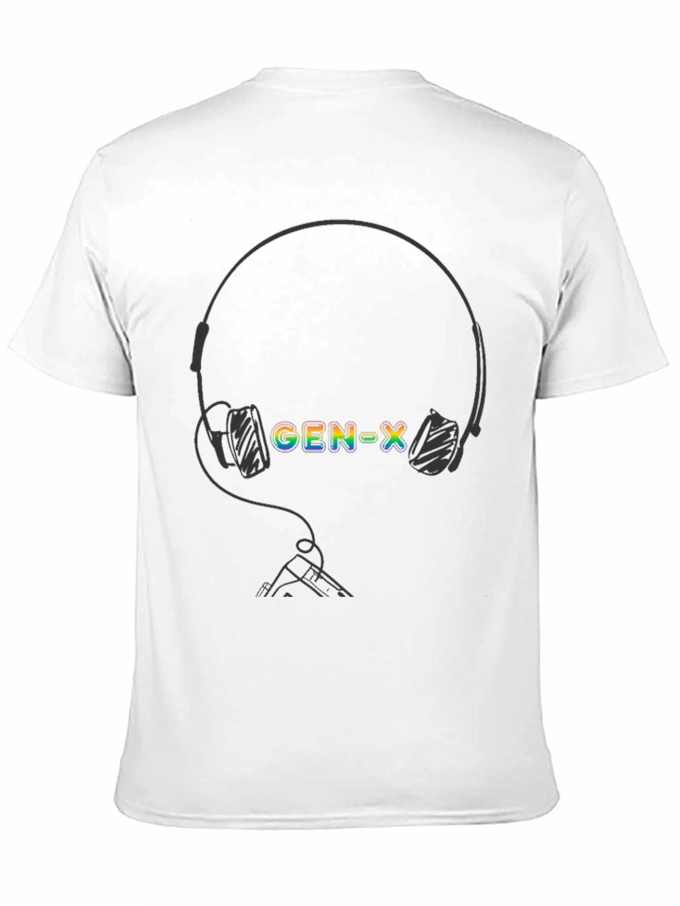 Gen-X Rainbow Headphones Graphic Tee