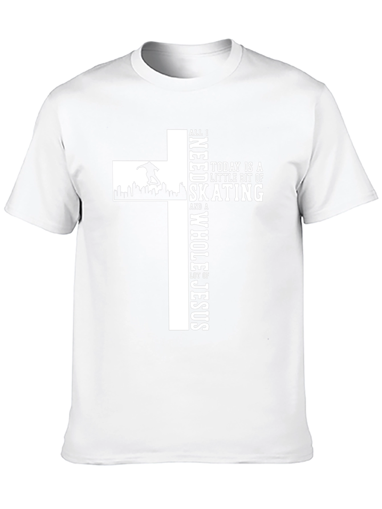 Skating and Jesus Graphic T-Shirt