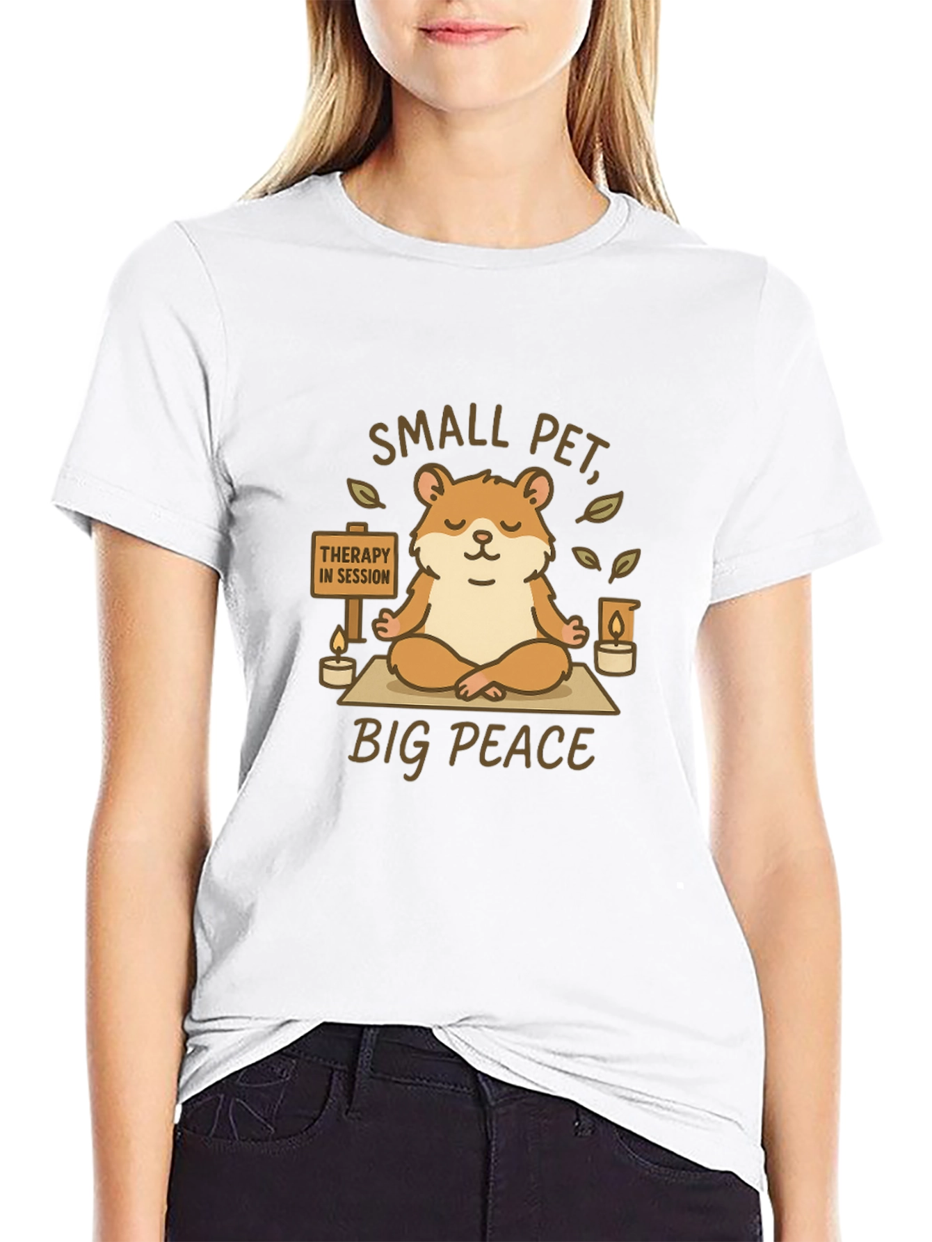 Zen Hamster T-Shirt: Small Pet Big Peace