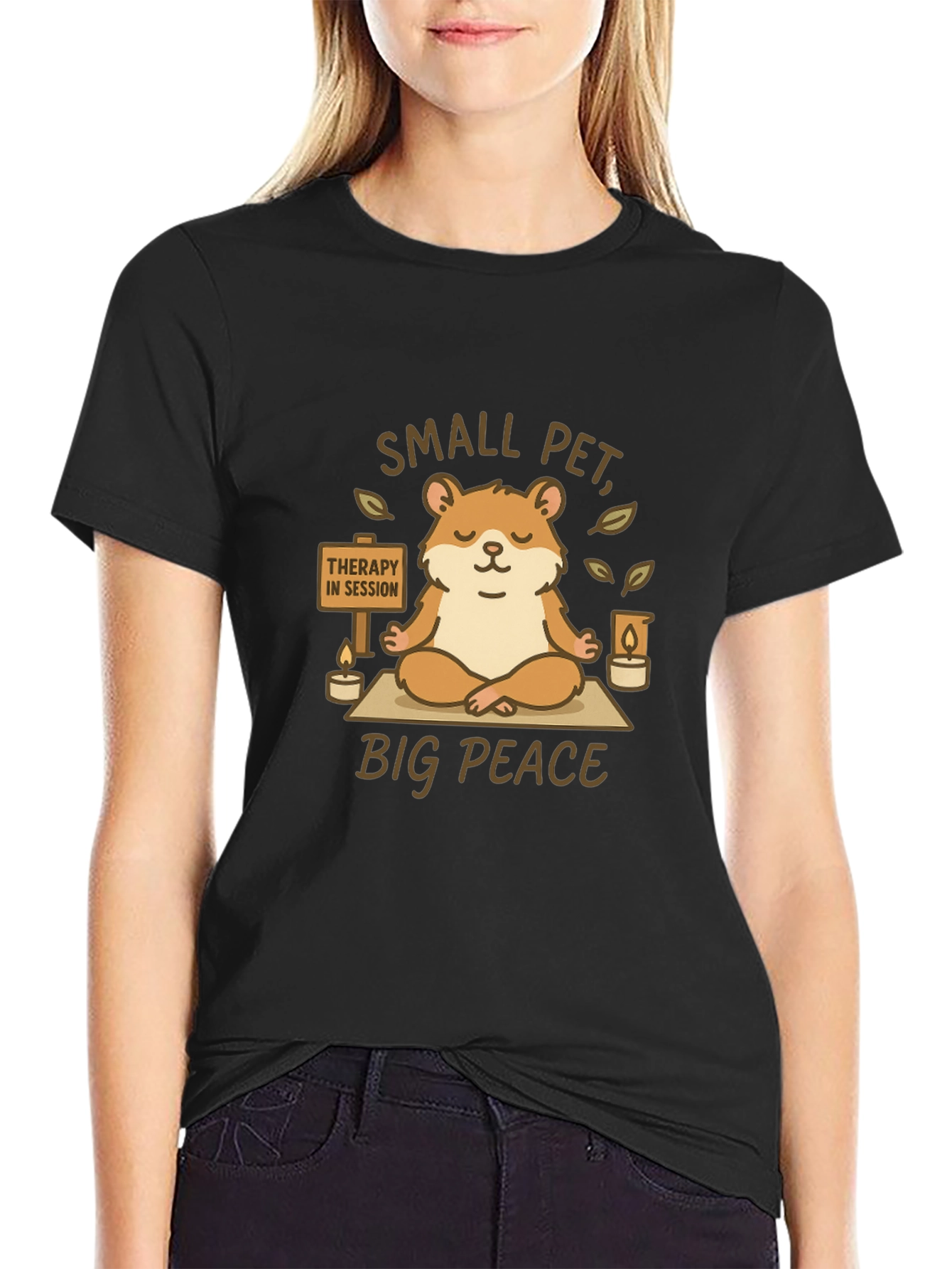 Zen Hamster T-Shirt: Small Pet Big Peace