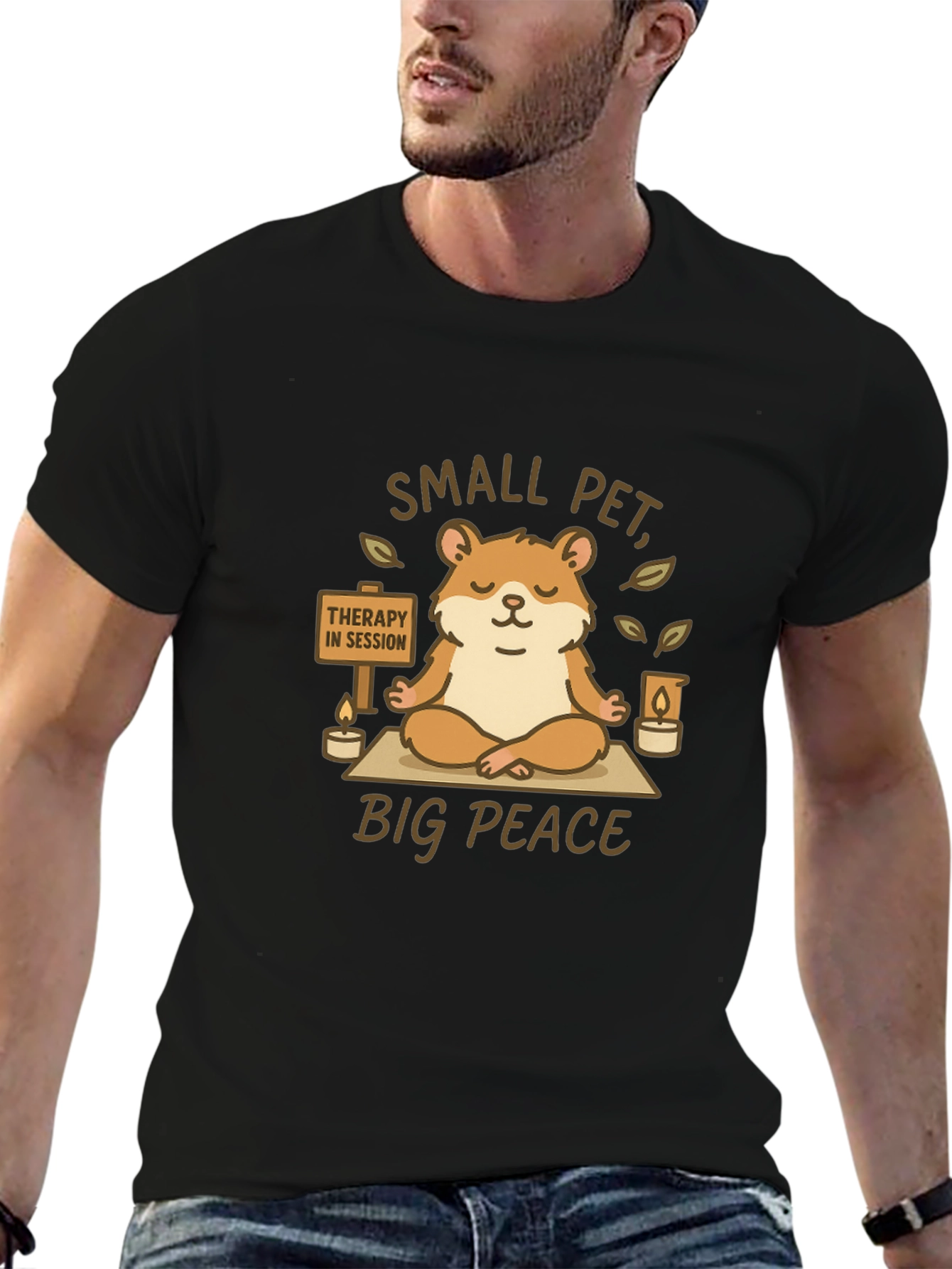 Zen Hamster T-Shirt: Small Pet Big Peace