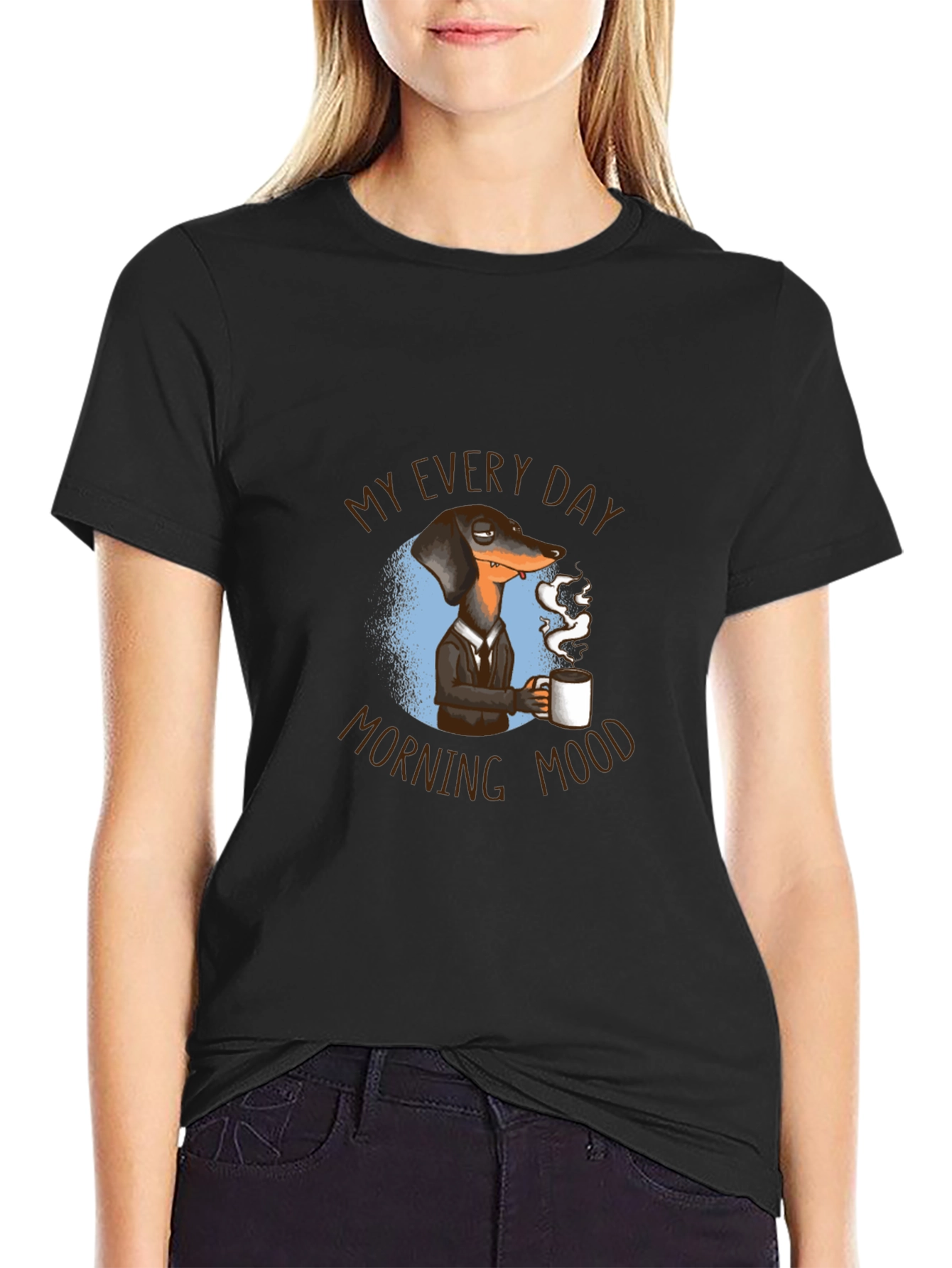 Everyday Morning Mood Dachshund Tee