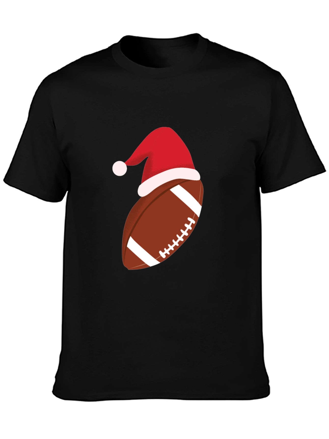 Festive Football Santa Hat T-Shirt