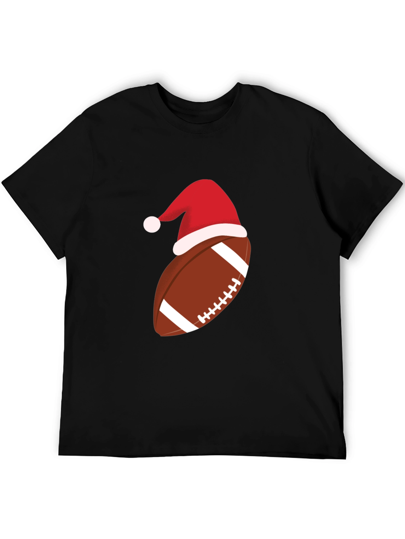 Festive Football Santa Hat T-Shirt