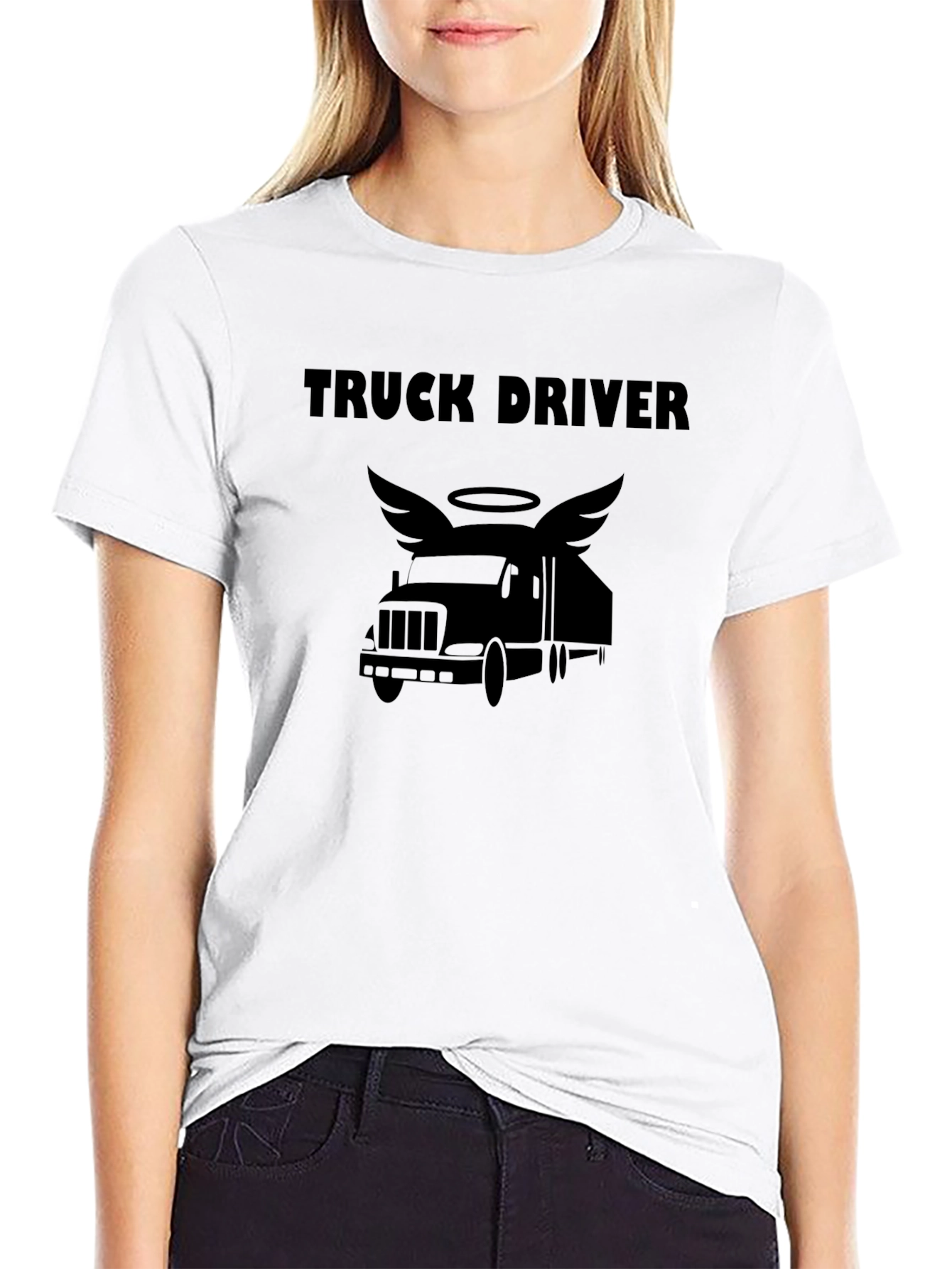Truck Driver Angel Wings T-Shirt
