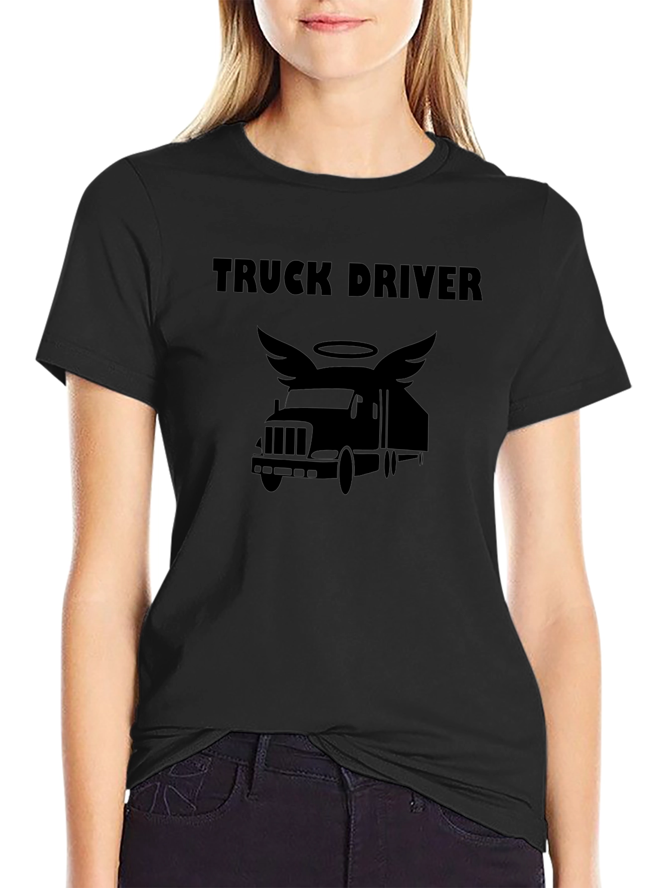 Truck Driver Angel Wings T-Shirt