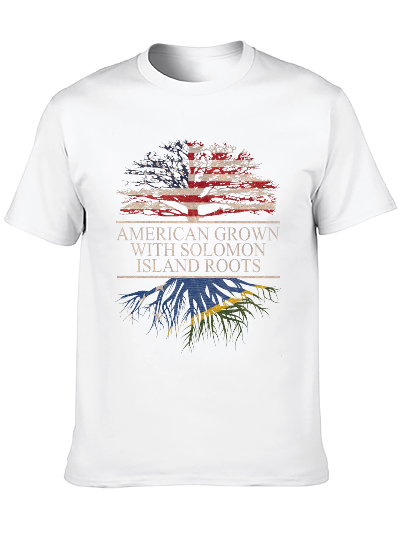 American Grown with Solomon Island Roots T-Shirt