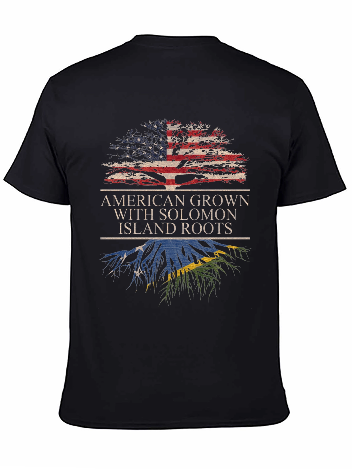 American Grown with Solomon Island Roots T-Shirt