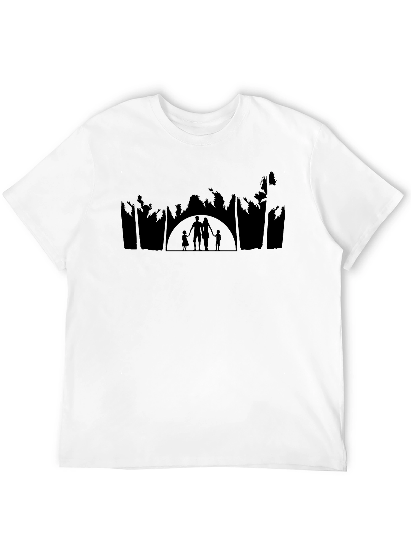 Family Silhouette Black Graphic Tee