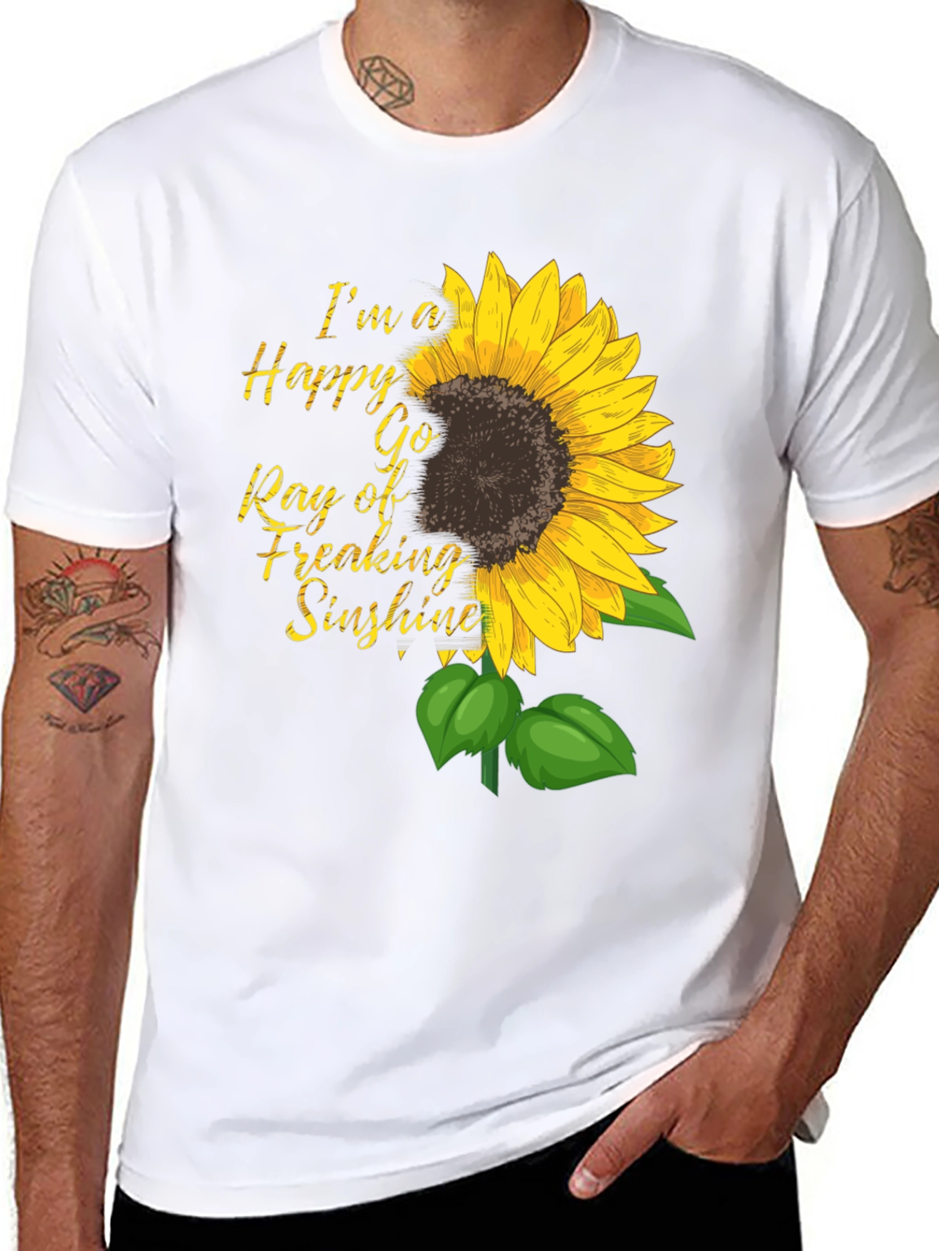 Sunflower Graphic Tee - Happy Go Freaking Sinshine