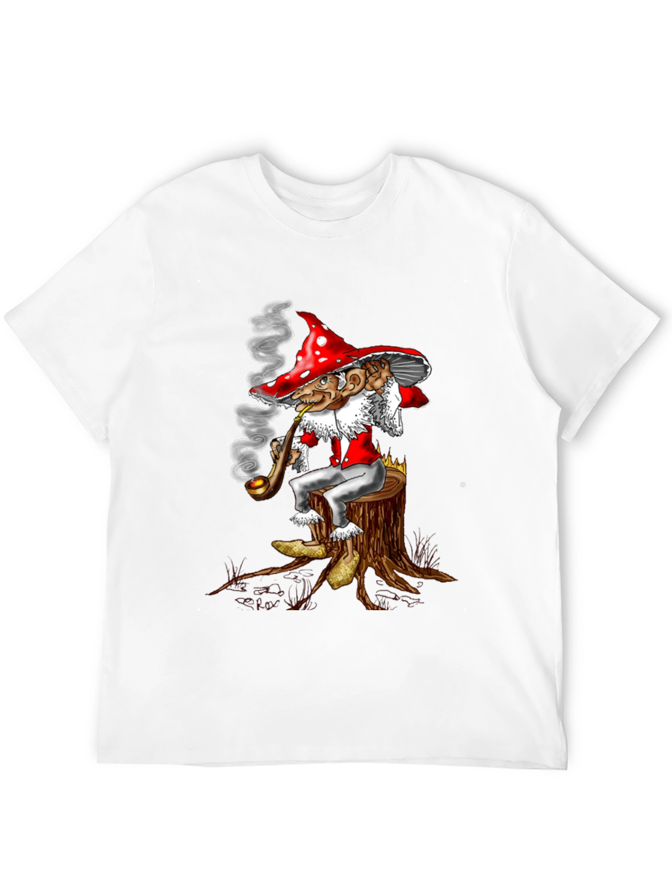 Mushroom Gnome Tee - Whimsical Graphic Print