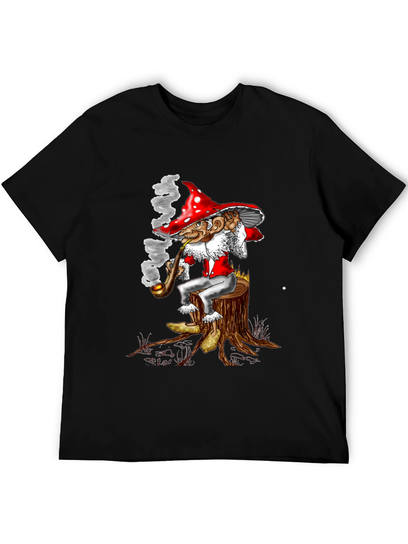 Mushroom Gnome Tee - Whimsical Graphic Print