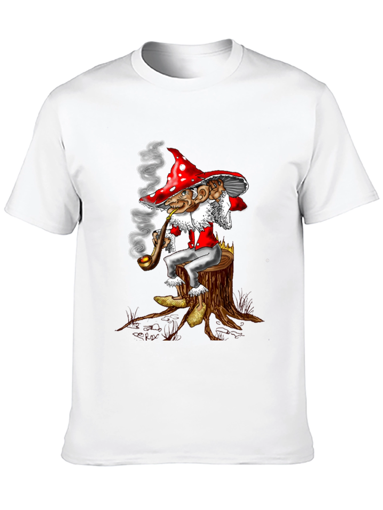 Mushroom Gnome Tee - Whimsical Graphic Print