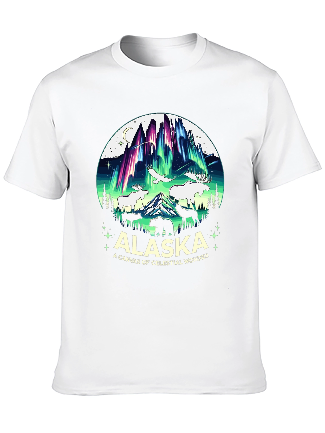Alaska Celestial Wonder Graphic T-Shirt