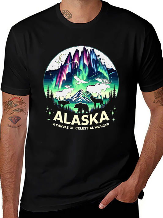 Alaska Celestial Wonder Graphic T-Shirt