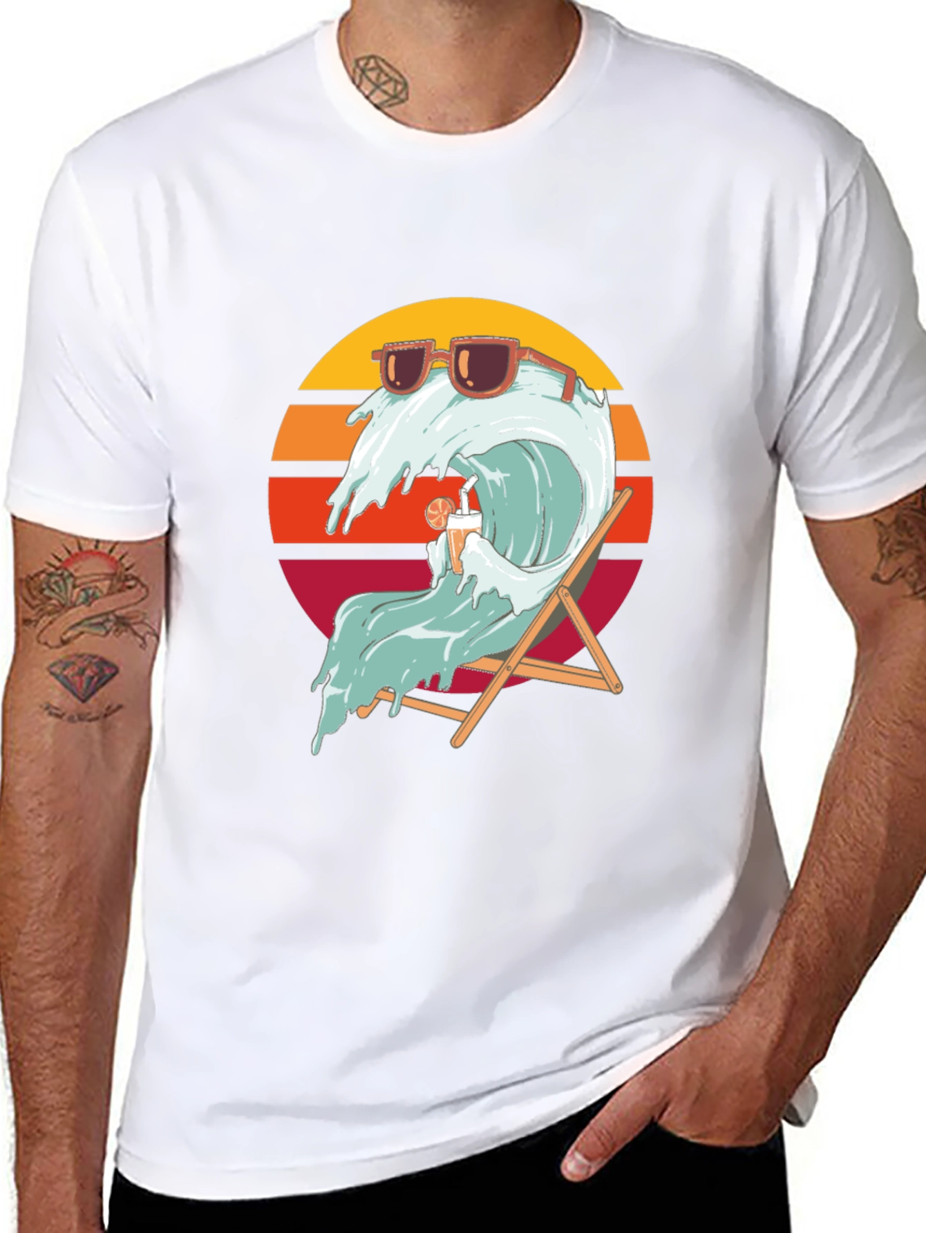 Cool Wave Graphic T-Shirt - Black Summer Vibes