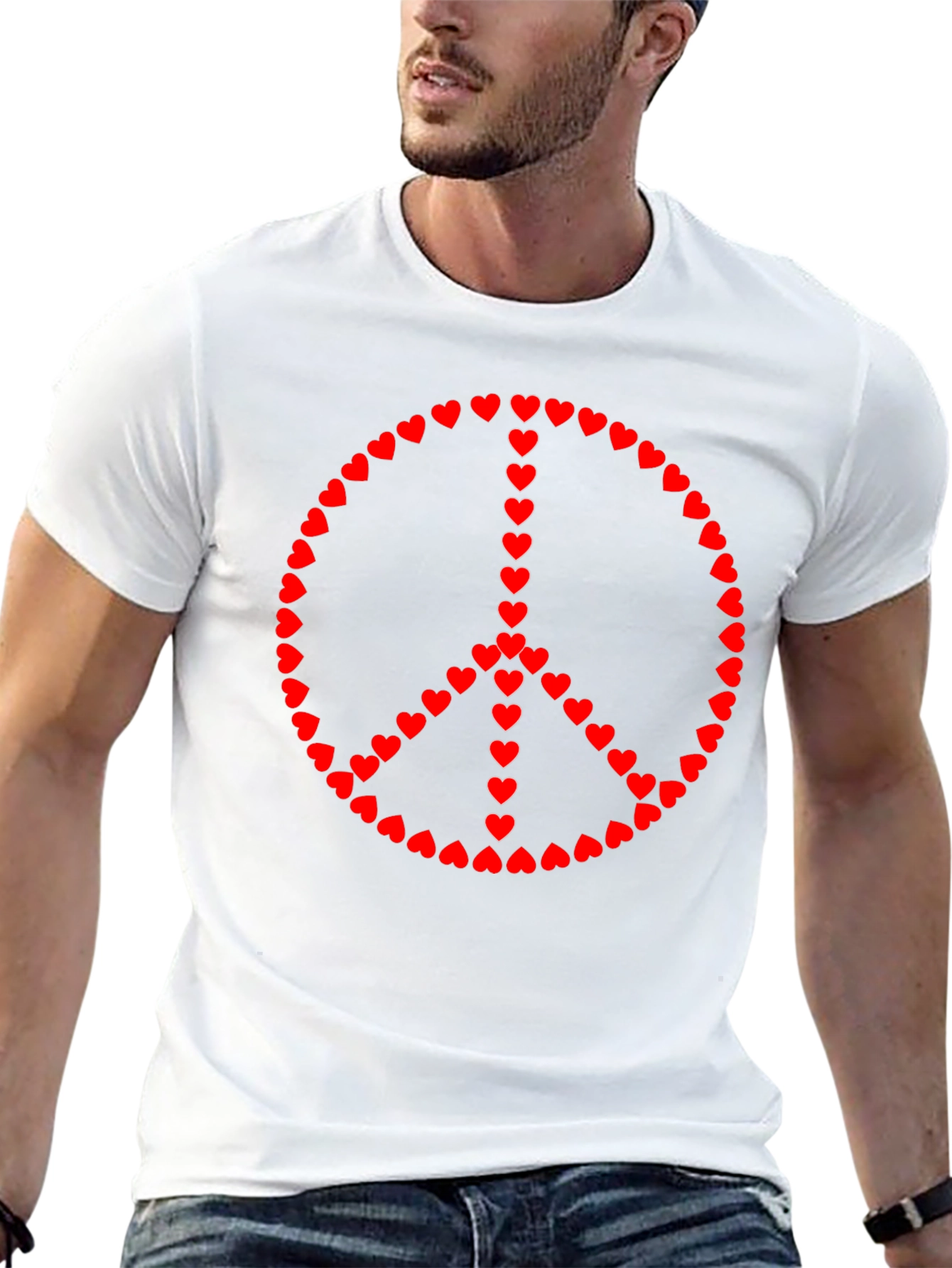 Heart Peace Sign Black T-Shirt