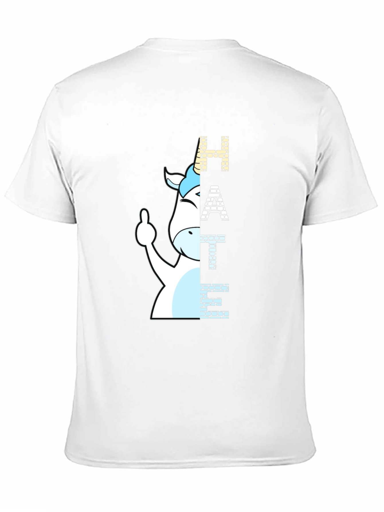 Funny Hate Unicorn Black T-Shirt