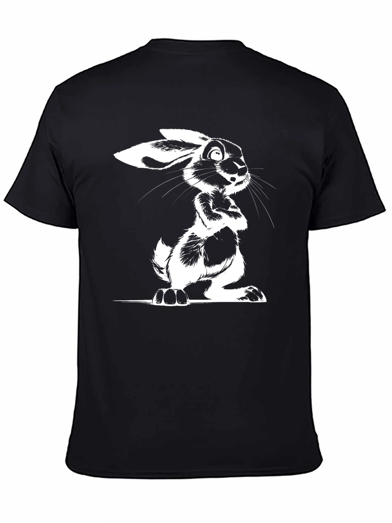 Cool Rabbit Graphic Tee - Black Unisex T-Shirt