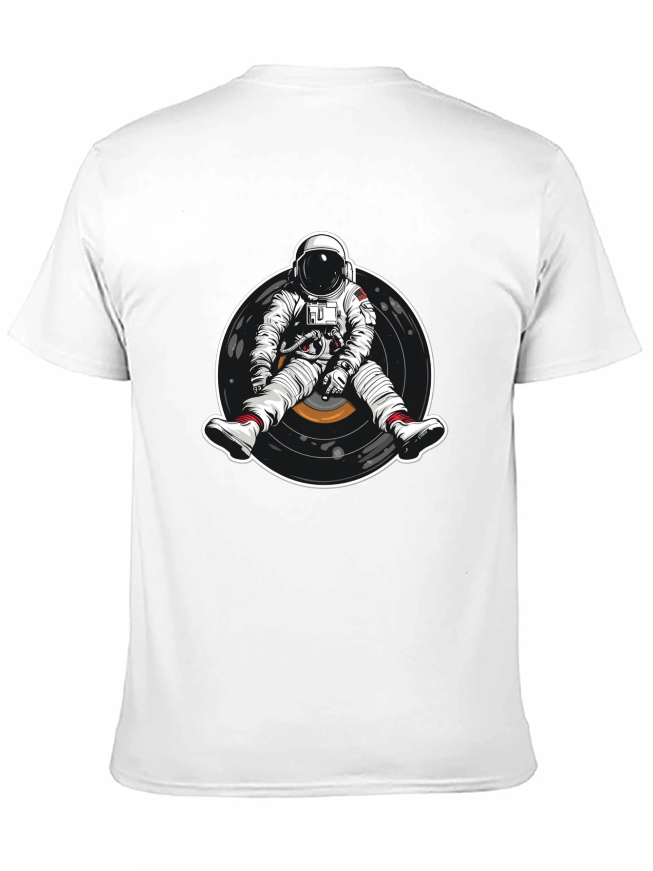 Astronaut Vinyl Record Graphic T-Shirt