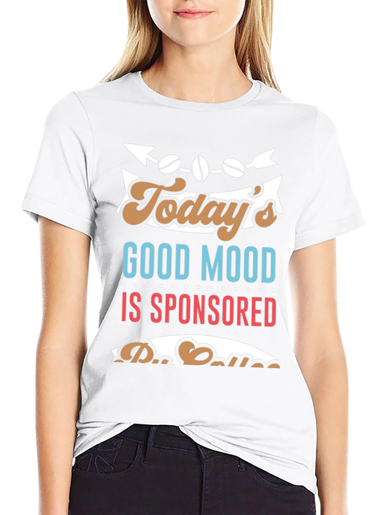 Coffee Sponsored Mood Graphic T-Shirt