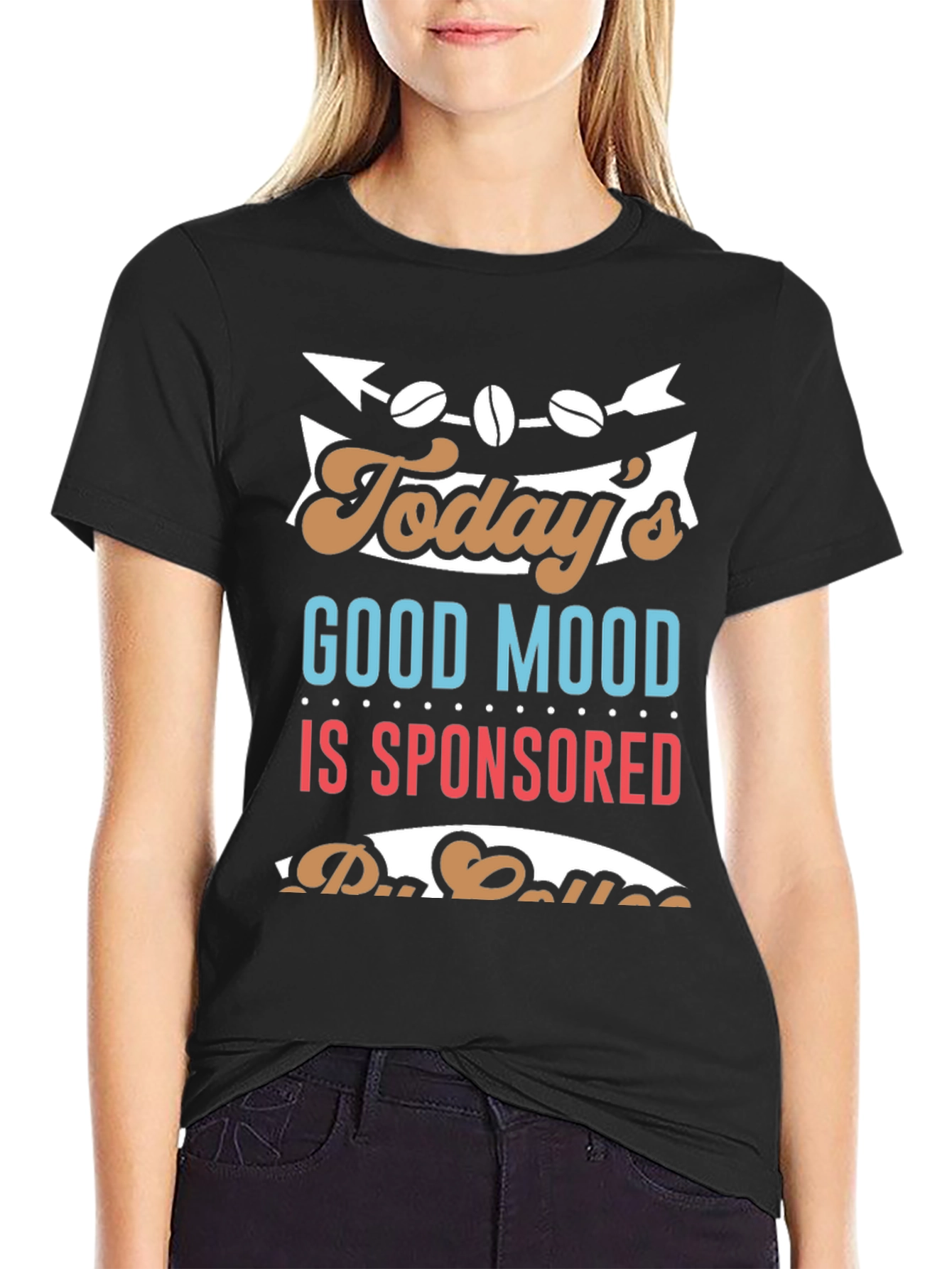 Coffee Sponsored Mood Graphic T-Shirt