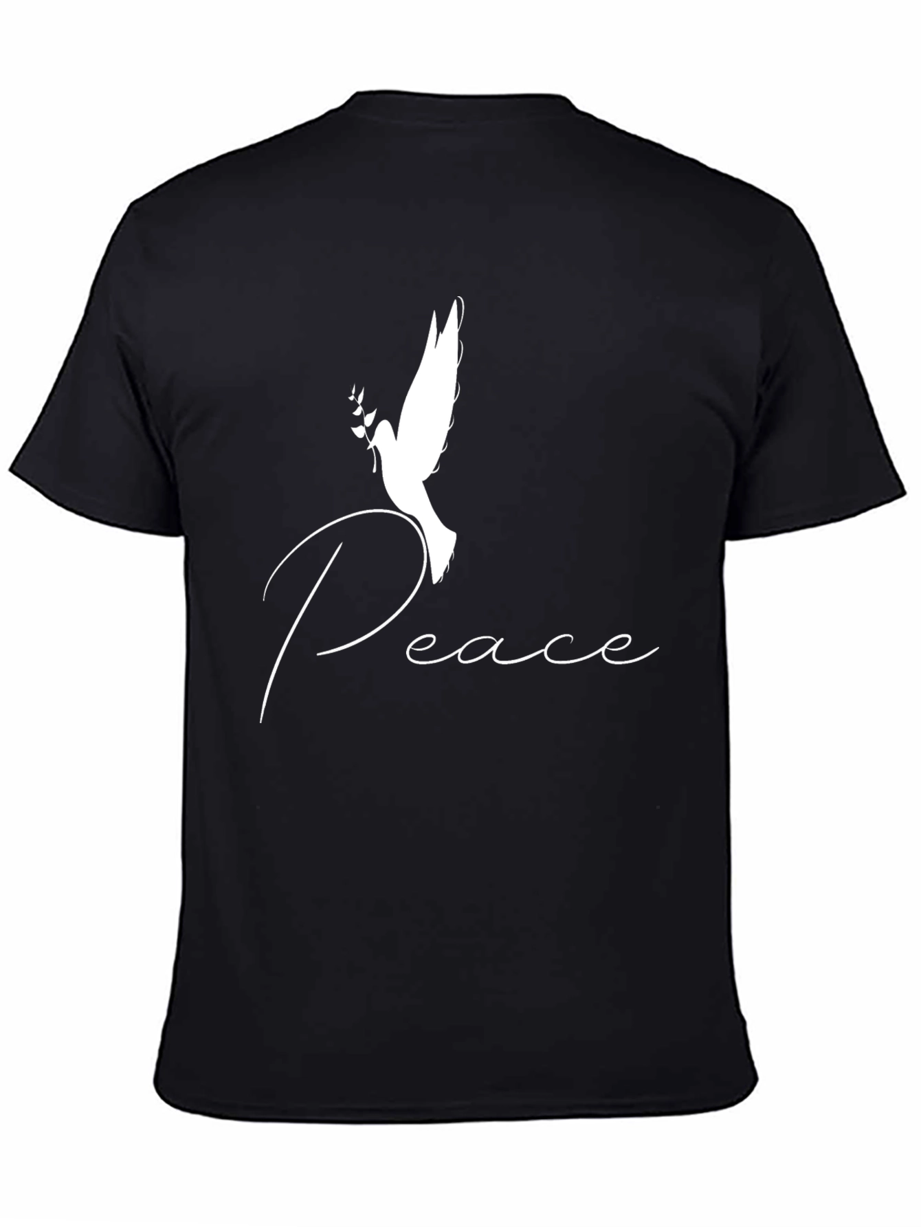 Peace Dove Graphic Black T-Shirt