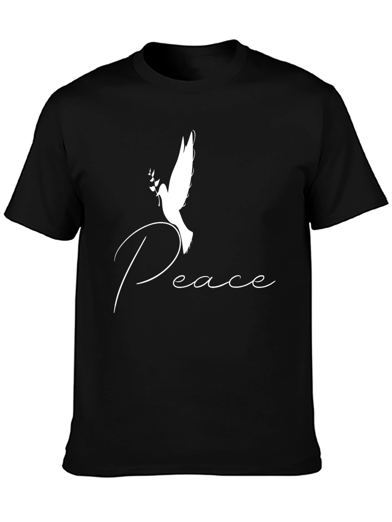 Peace Dove Graphic Black T-Shirt