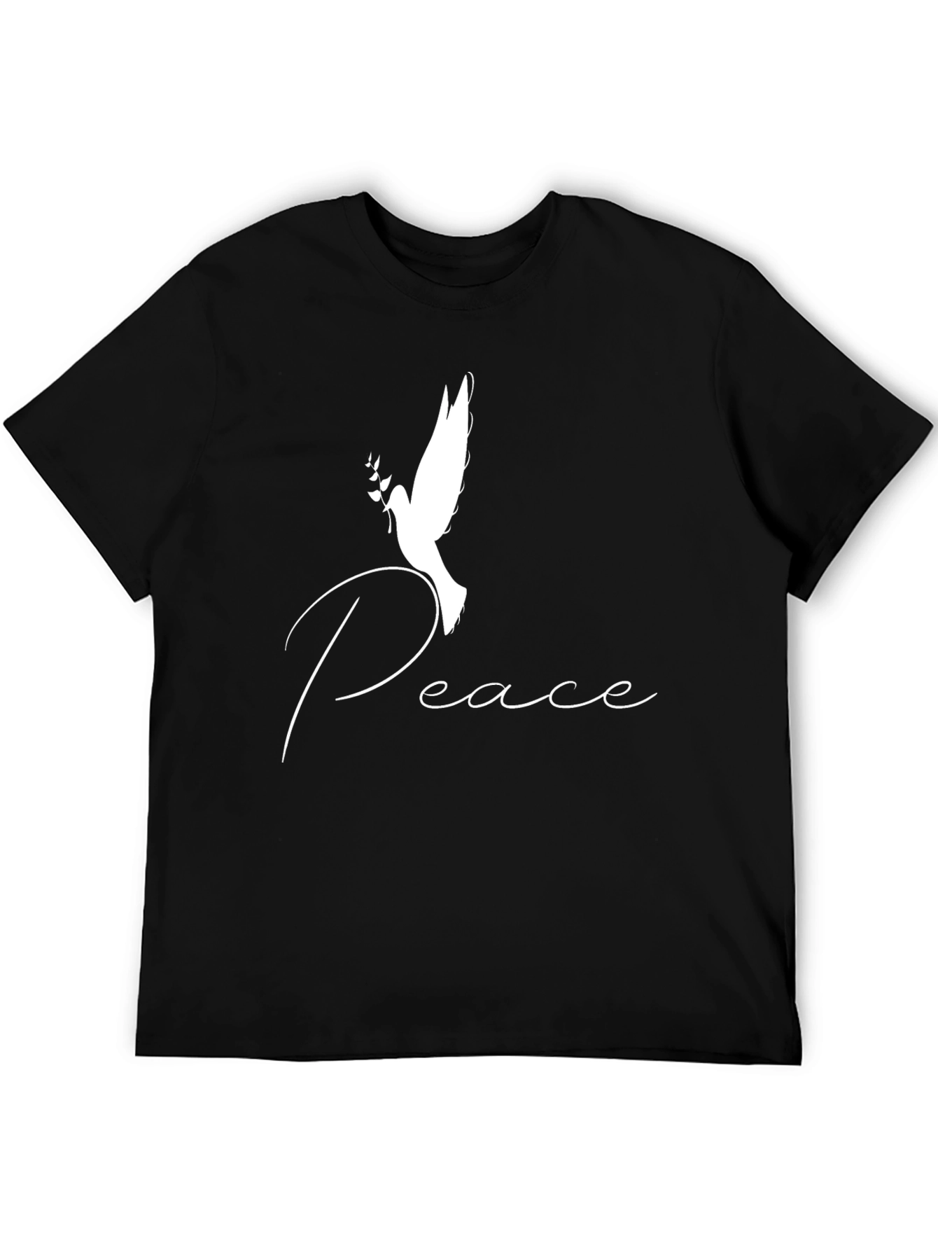Peace Dove Graphic Black T-Shirt