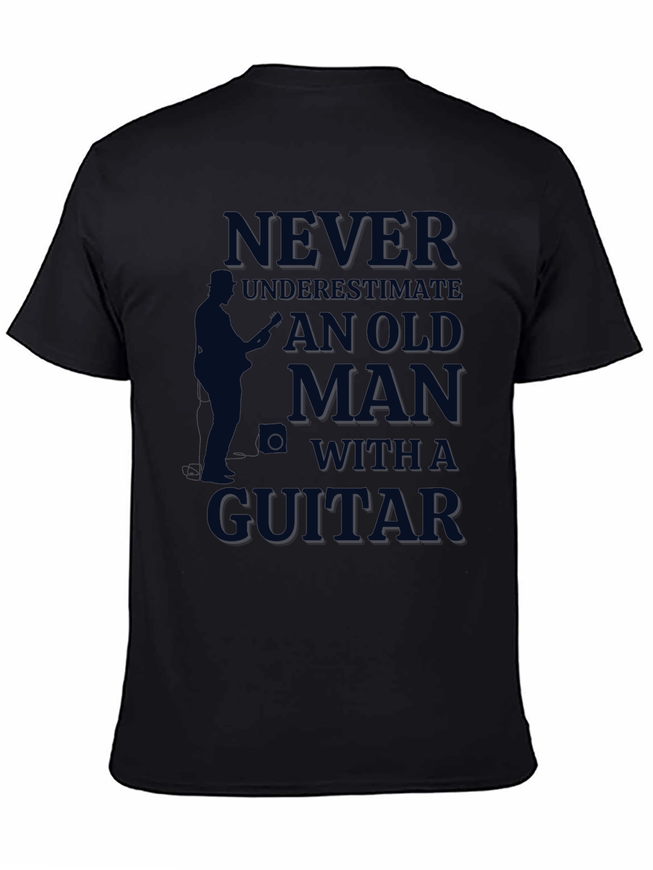 Old Man Guitar Player Graphic T-Shirt